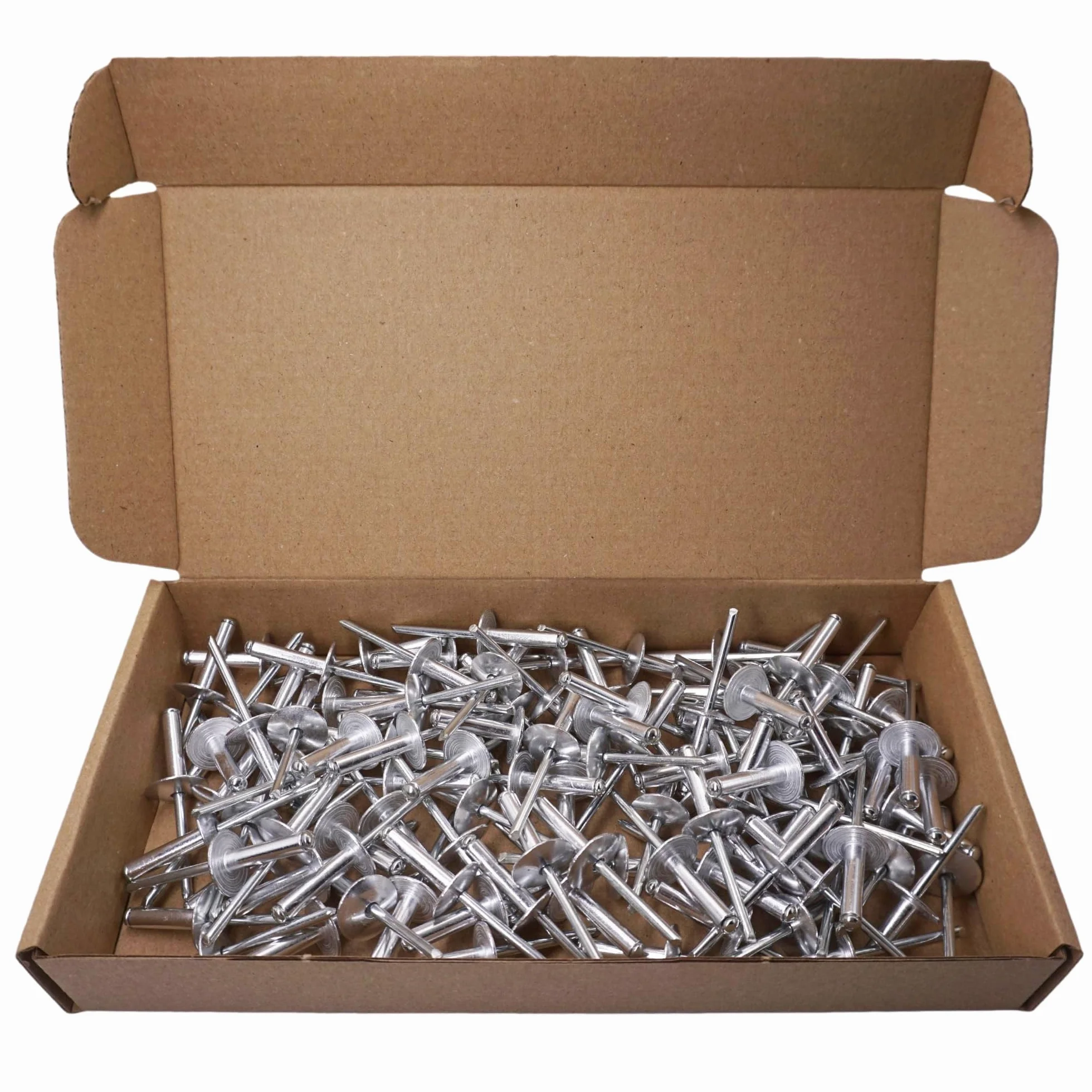 SKIR'CO (100 szt.) duże aluminiowe nity zrywalne 4,8 x 20 mm, stalowy trzpień, aluminiowe nity zrywalne
