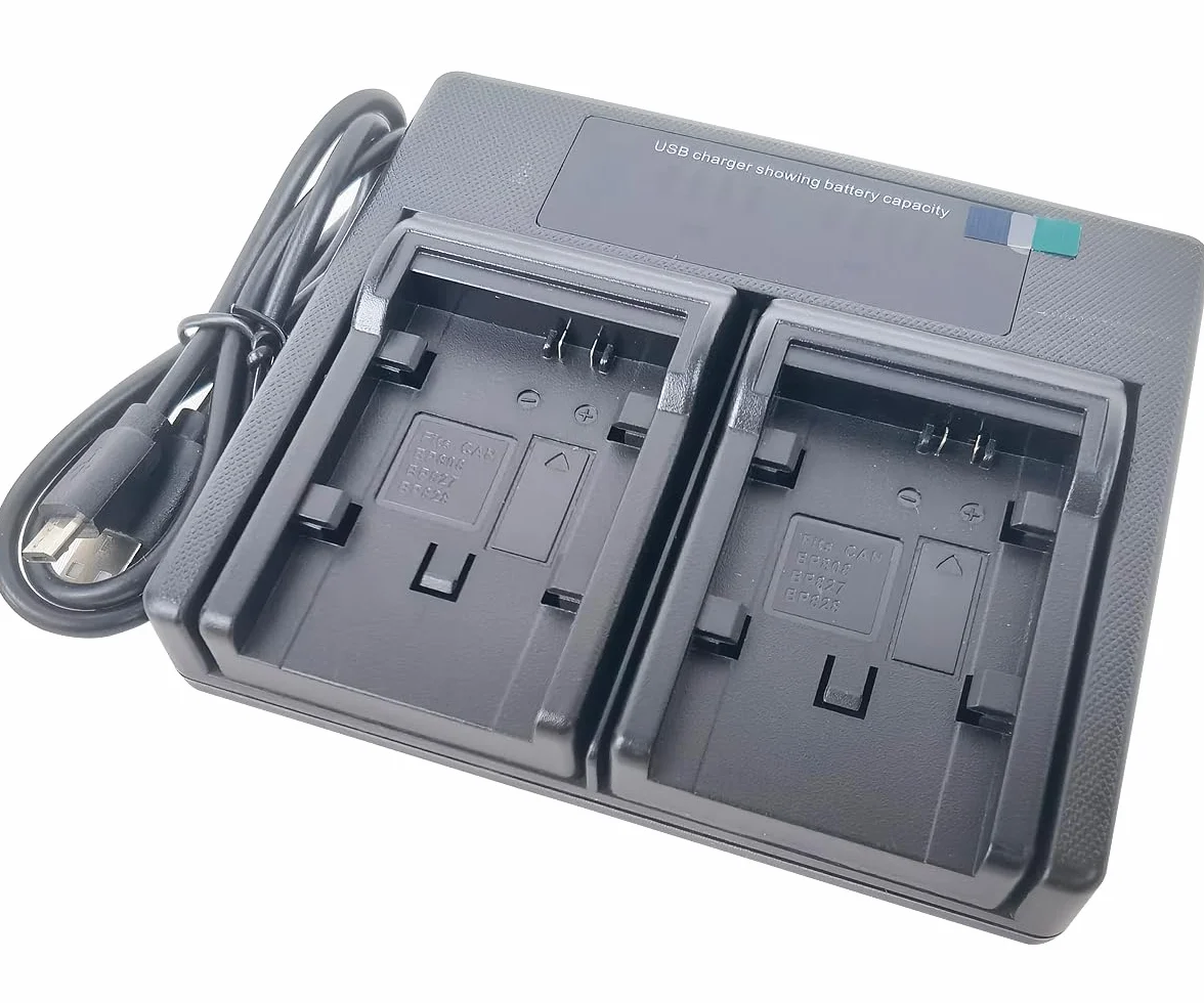 Podwójna ładowarka USB do Canon BP-828 BP-827 BP-820 BP-808 BP-819 HF XA75 XA70 XA65 XA60 XA25 XA20 VIXIA HF G70 G60 G50 G40 G30 G10