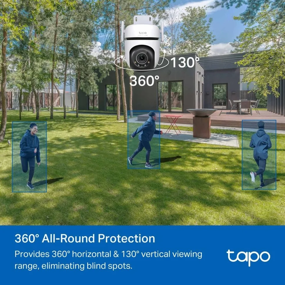 TP-Link Tapo C52A Kamera Wi-Fi 2K QHD podwójny obiektyw szeroki kąt 150° zbliżenie tryb nocny detekcja AI Alexa Google Home