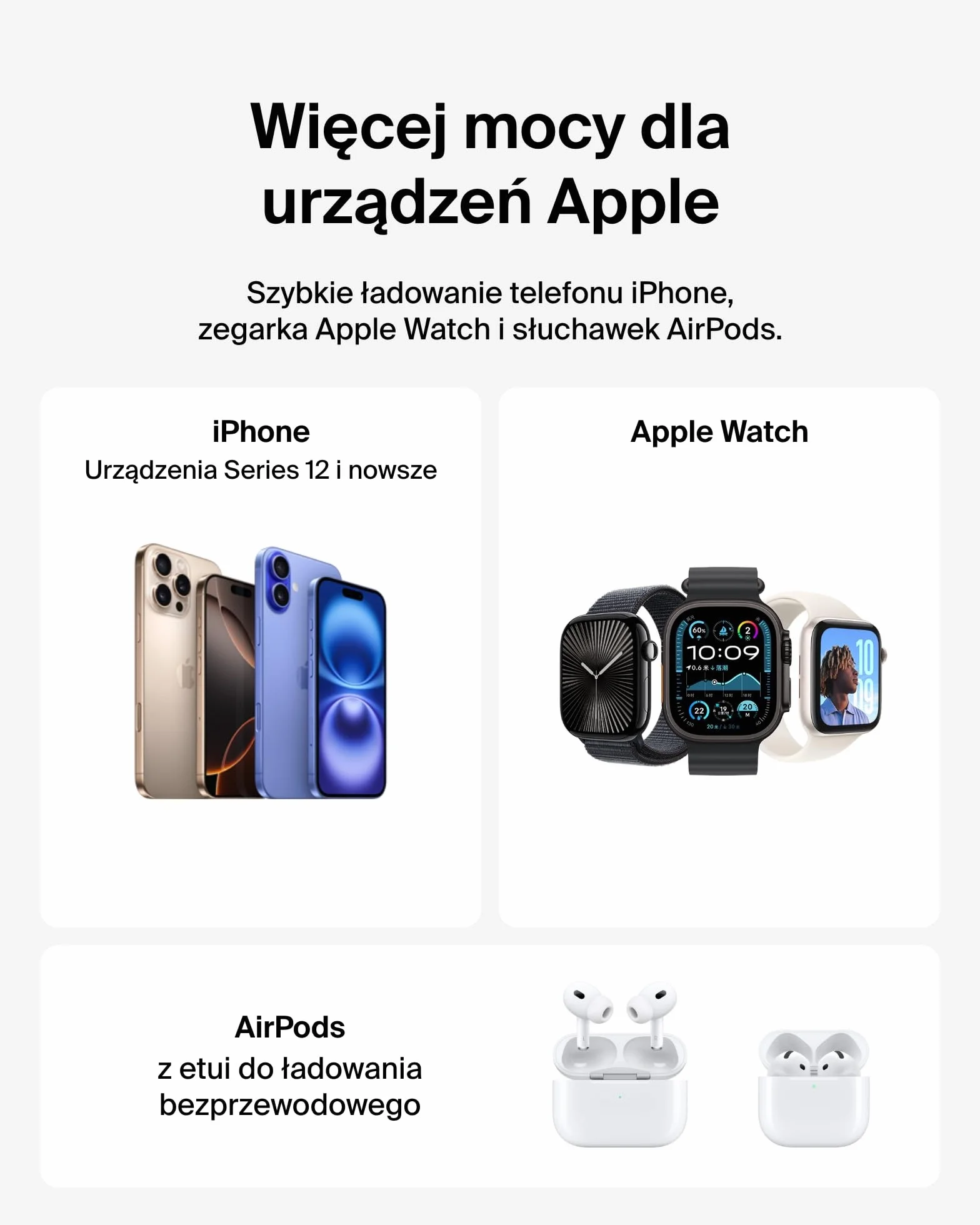 Belkin ładowarka bezprzewodowa 3 w 1 MagSafe 15W Qi2 do iPhone 16 Apple Watch AirPods czarna