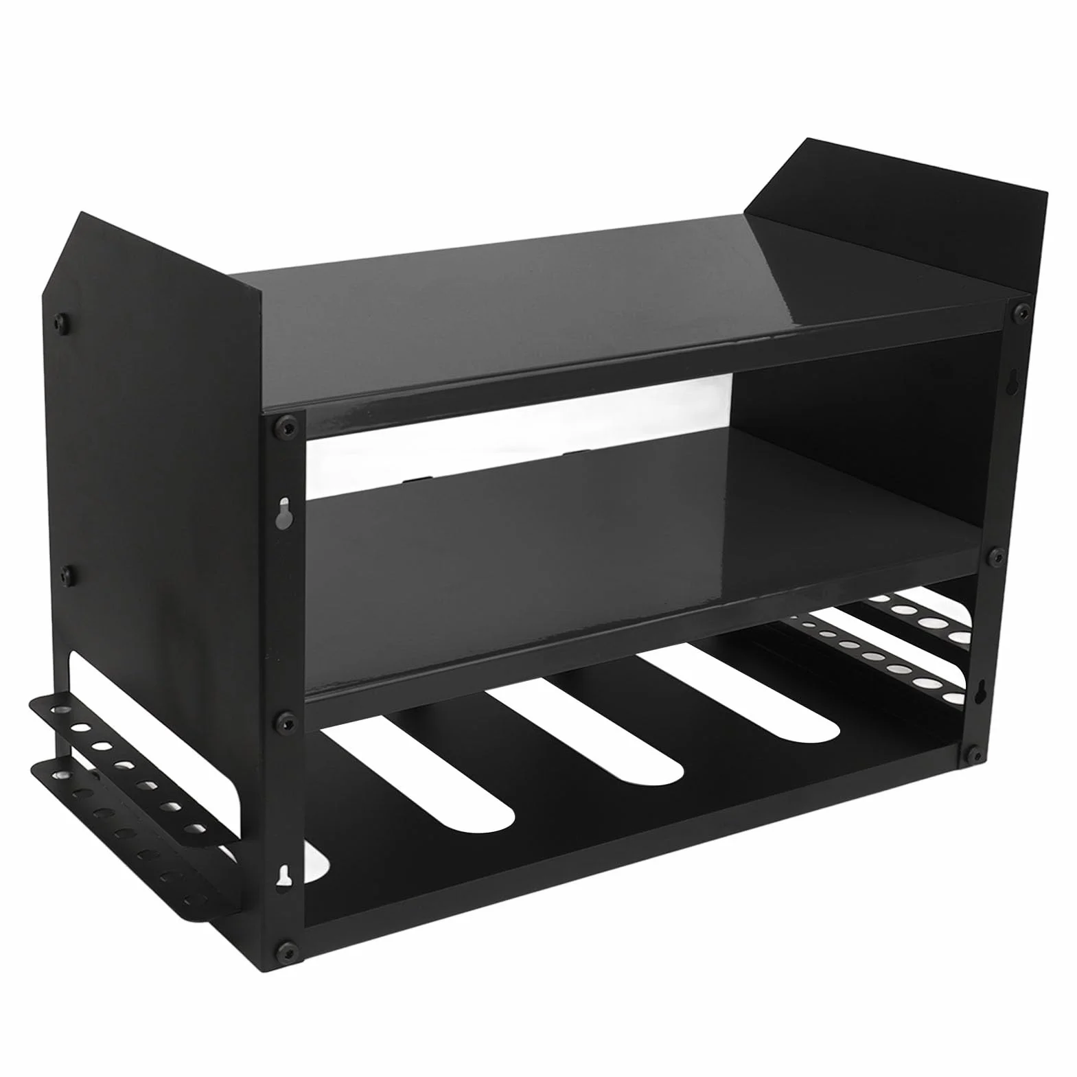 Generic Stojak do Przechowywania Elektronarzędzi Montowany na ścianie Organizer na Elektronarzędzia Kompaktowy, z 4 Miejscami do Przechowywania (BLACK)