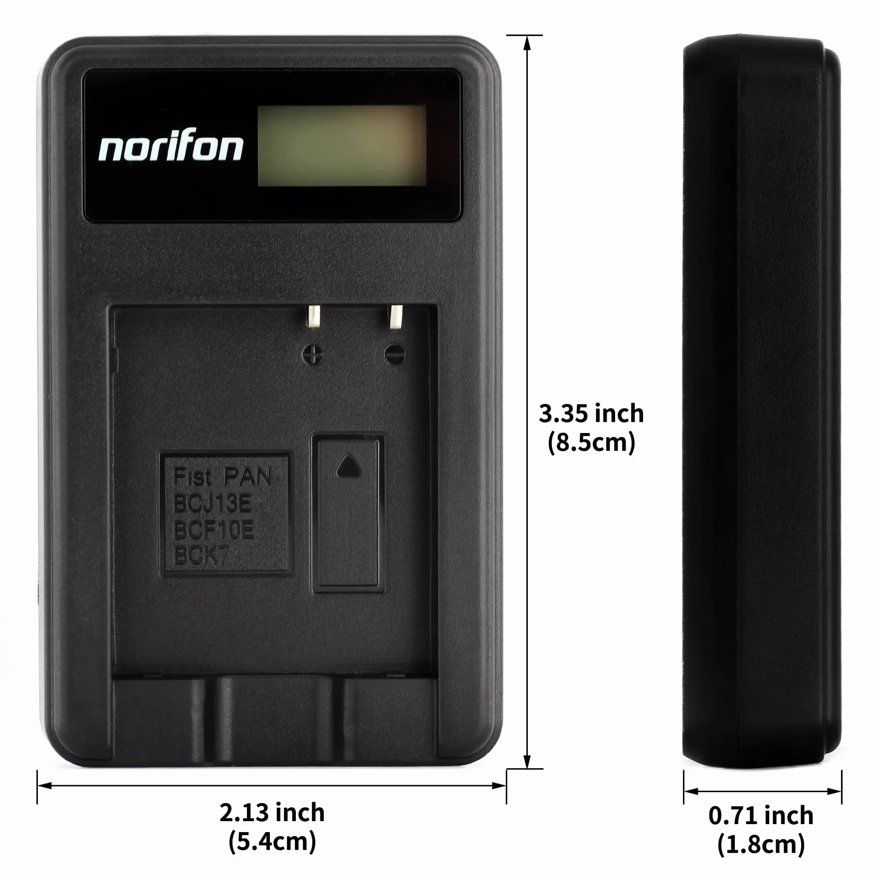 Norifon DMW-BCF10 LCD USB Ładowarka do Panasonic Lumix DMC-FH20, DMC-FH22, DMC-FH24, DMC-FH25, DMC-FH3, DMC-FH5, DMC-FS15, DMC-FS6, DMC-FS7, DMC-FT1, DMC-FT4, DMC-FX70, DMC-FX78 Aparat i nie tylko