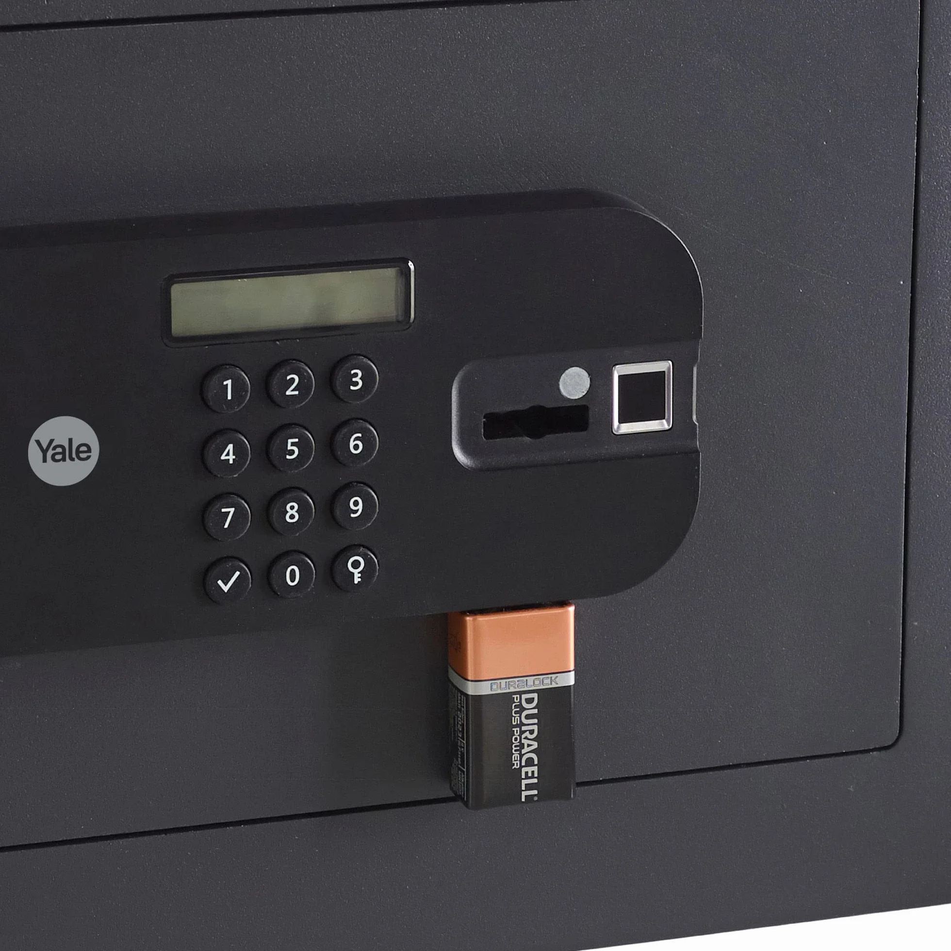 Yale YSFM/250/EG1 Sejf o Maksymalnym Poziomie Bezpieczeństwa Średni z Czytnikiem Linii Papilarnych, Sejf Domowy i Biurowy, Wyświetlacz LCD, Wzmocnione Opancerzenie, 35x30x25 cm, czarny