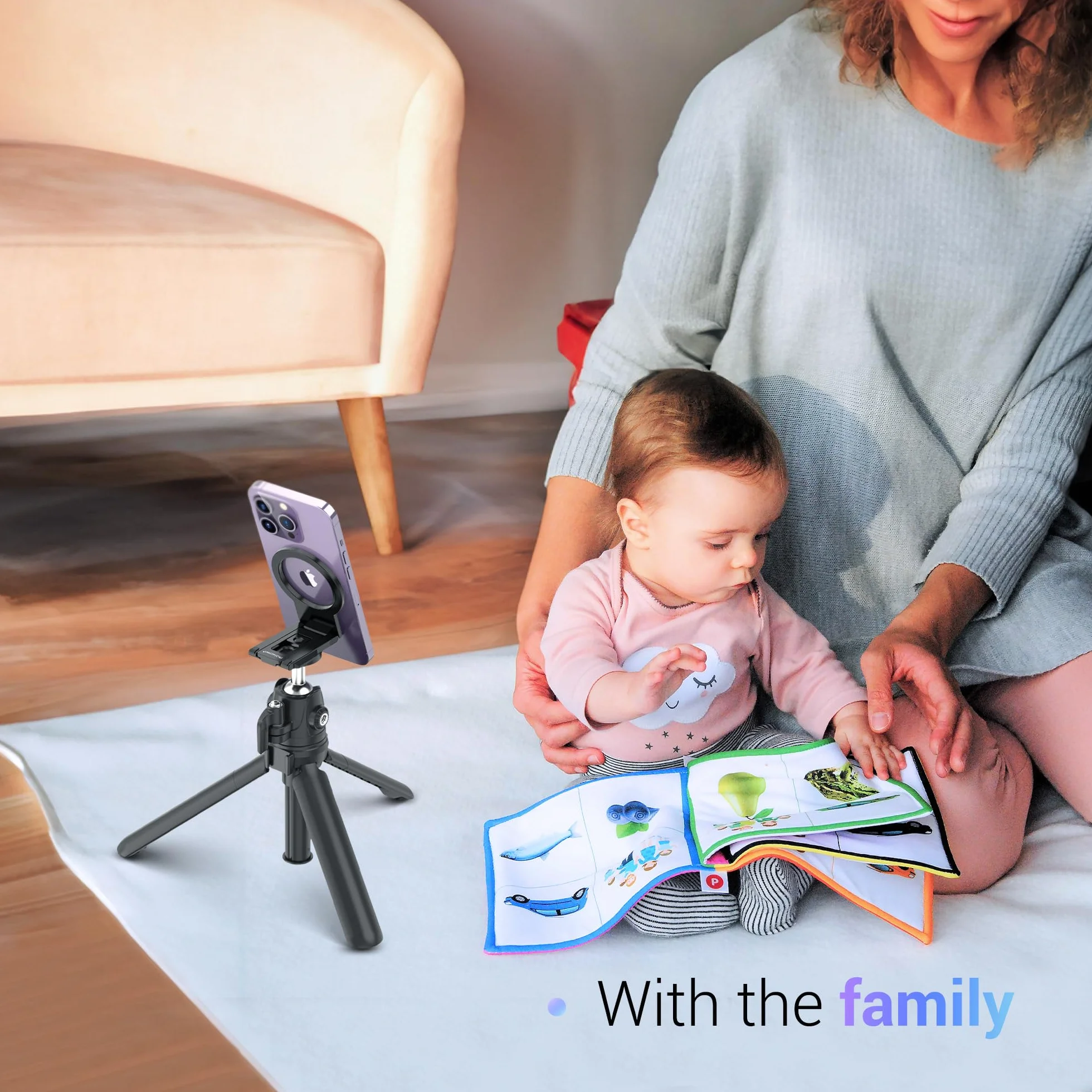 PROfezzion Metal Continuity Camera Mount Magnetyczny uchwyt na telefon dla iMac Studio Display Pro Display XDR iPhone 12-16