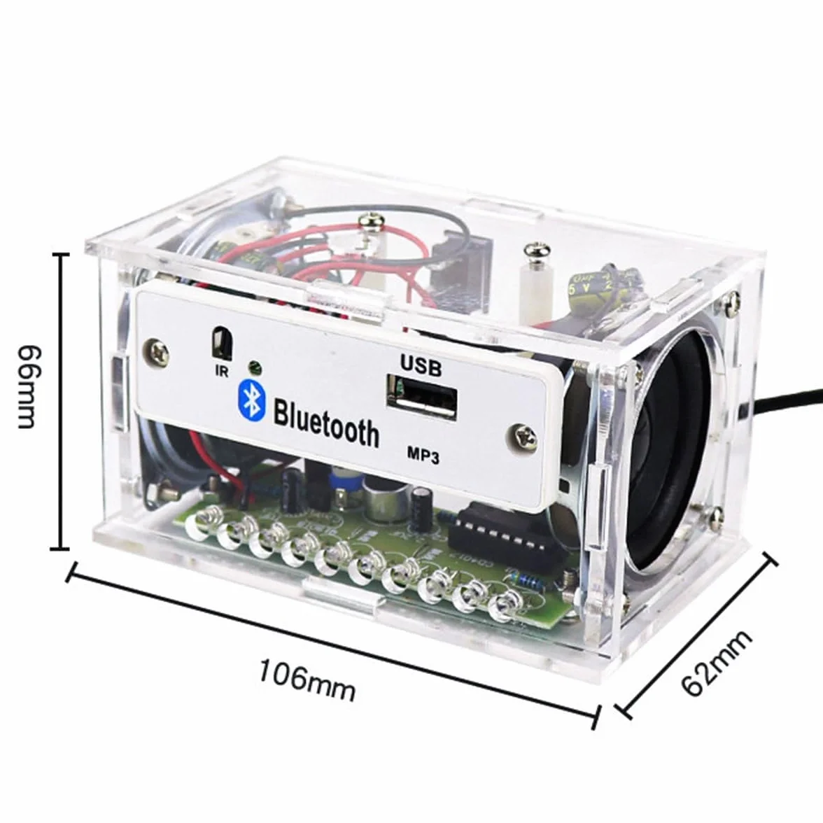 POFET Zestaw głośników do samodzielnego montażu Zestawy do lutowania Zestaw elektroniki Dostępny pilot zdalnego sterowania Obsługa Bluetooth/USB ze wzmacniaczem stereo 3 W + 3 W