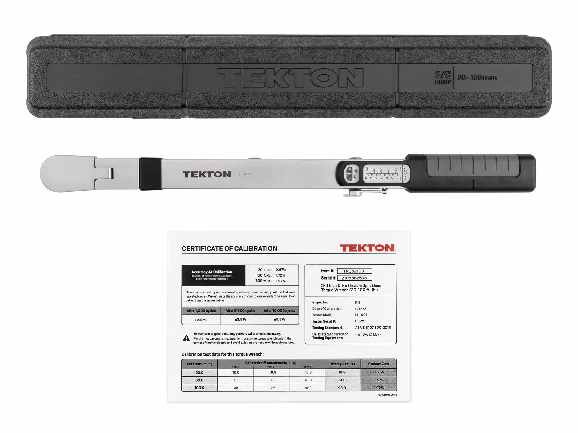 TEKTON Klucz dynamometryczny 3/8 cala, 32 zęby (20-100 ft.-lb.) | TRQ62103AMZ