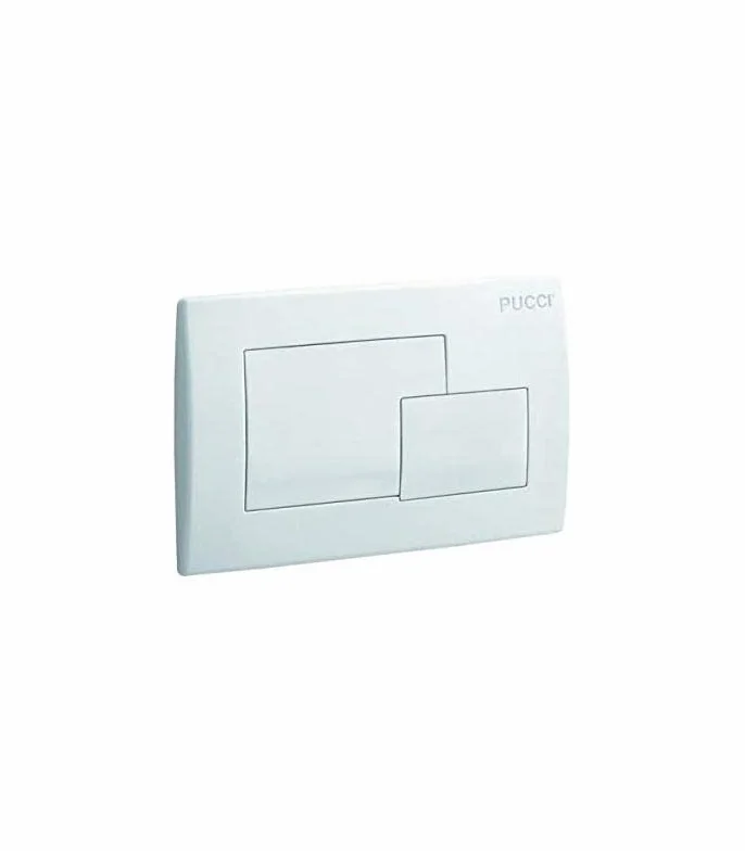 Plaque Quadra biała (cm 33 x 18) A 2 przyciski do spłuczki Pucci ECO