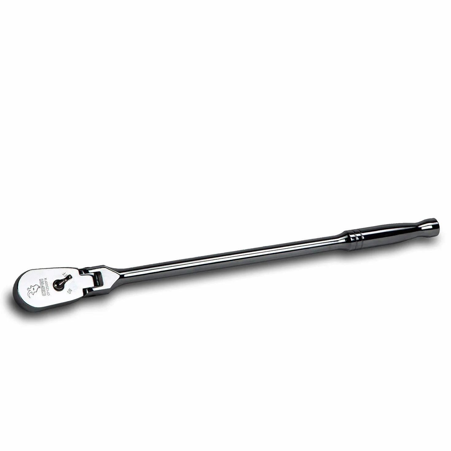 Capri Tools Niskoprofilowa grzechotka z napędem 1/2", prawdziwa grzechotka 72-zębowa, 5-stopniowy łuk obrotowy, 180-stopniowa głowica elastyczna (CP12500FX)