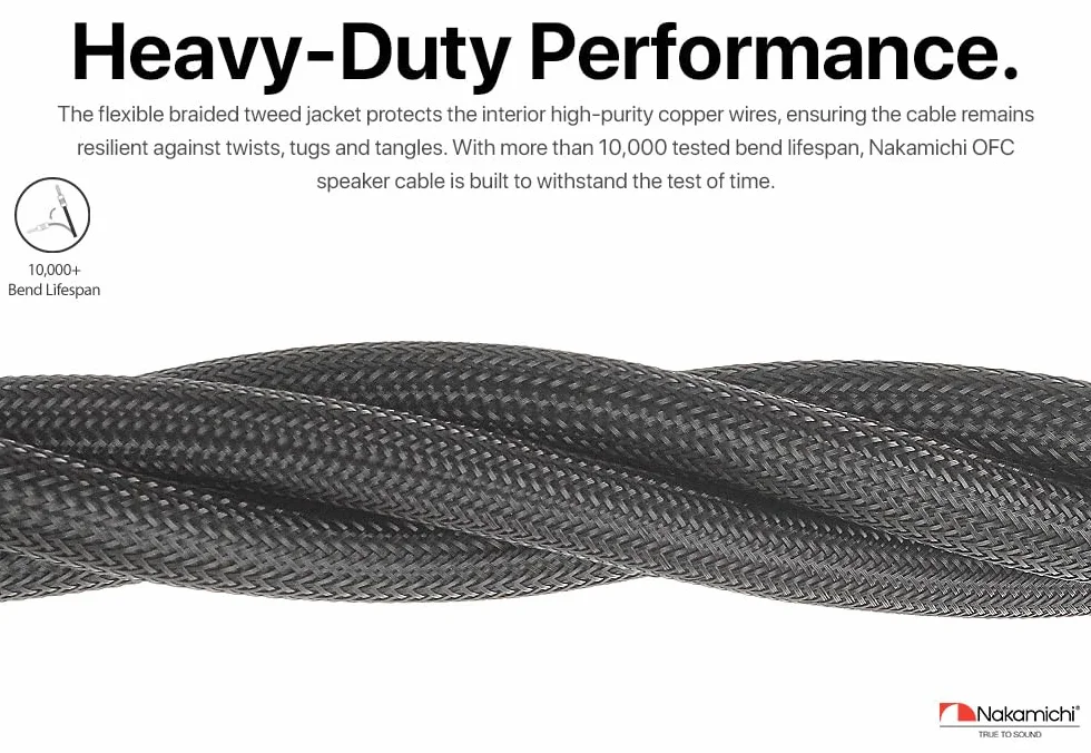Nakamichi Excel Series pozłacane wtyki bananowe 12AWG 99,9% miedź beztlenowa OFC 2-pak