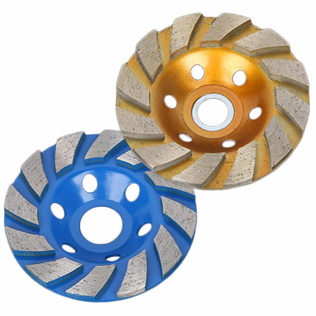 Diamentowe ściernice garnkowe, diamentowe elektronarzędzia do szlifowania 4" 100 mm Diamentowa tarcza szlifierska w kształcie misy, beton, granit, kamień, tarcza ceramiczna(Blue)