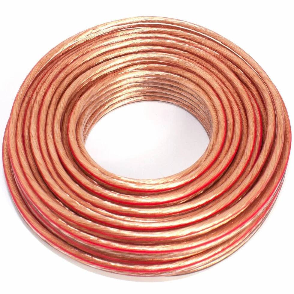 Kabel głośnikowy 2 x 2,50 mm2-10 m - przezroczysty - CCA - kabel audio - kabel do boksu