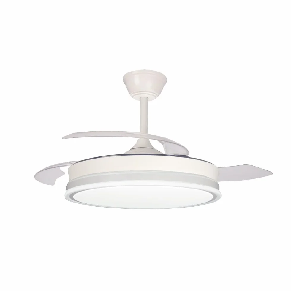 wonderlamp - Wentylator LED składane łopatki Surpino White 45W z pamięcią zasilania i ściemnianym pilotem zdalnego sterowania CCT