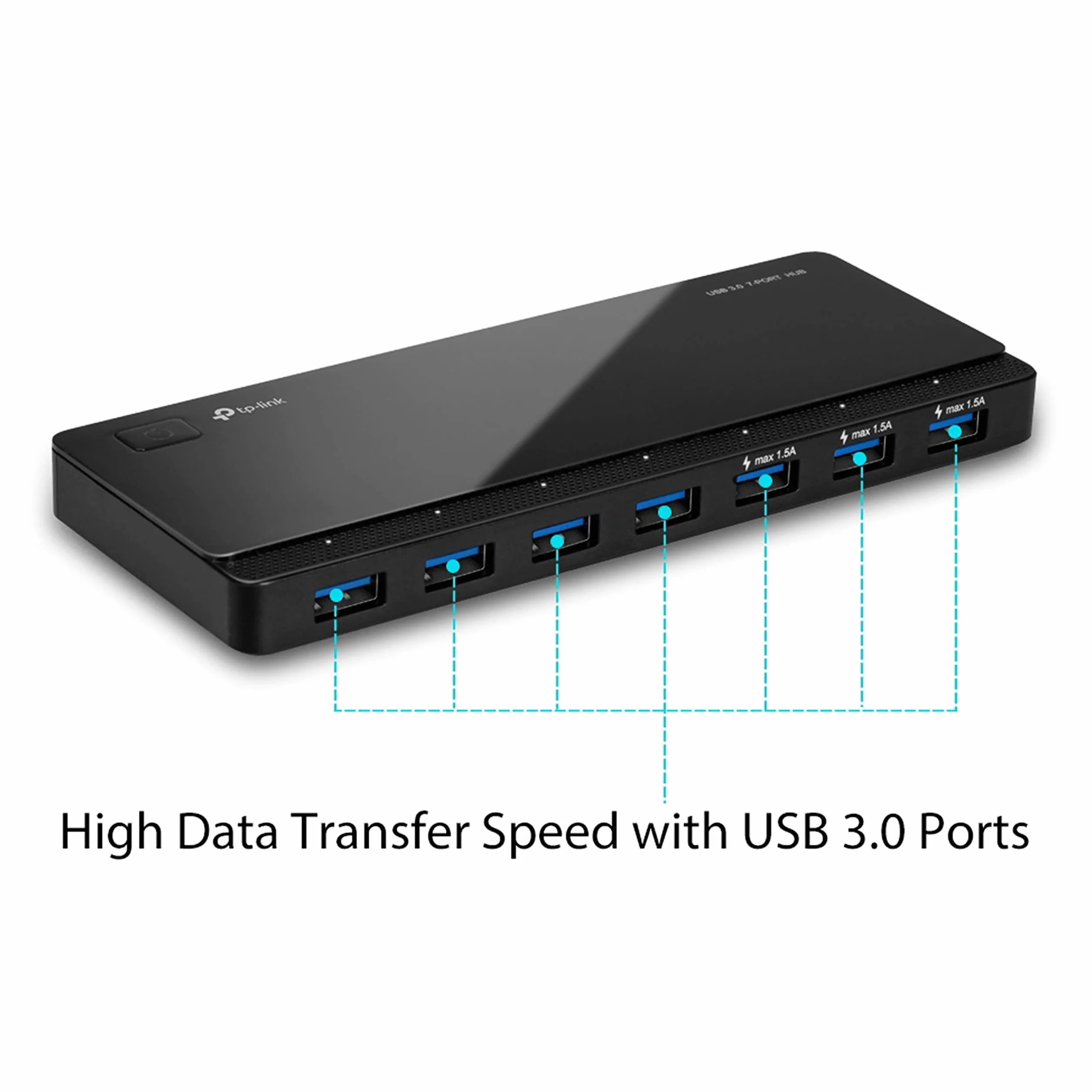 TP-Link UH700 7-portowy Hub USB 3.0 5 Gbps czarny