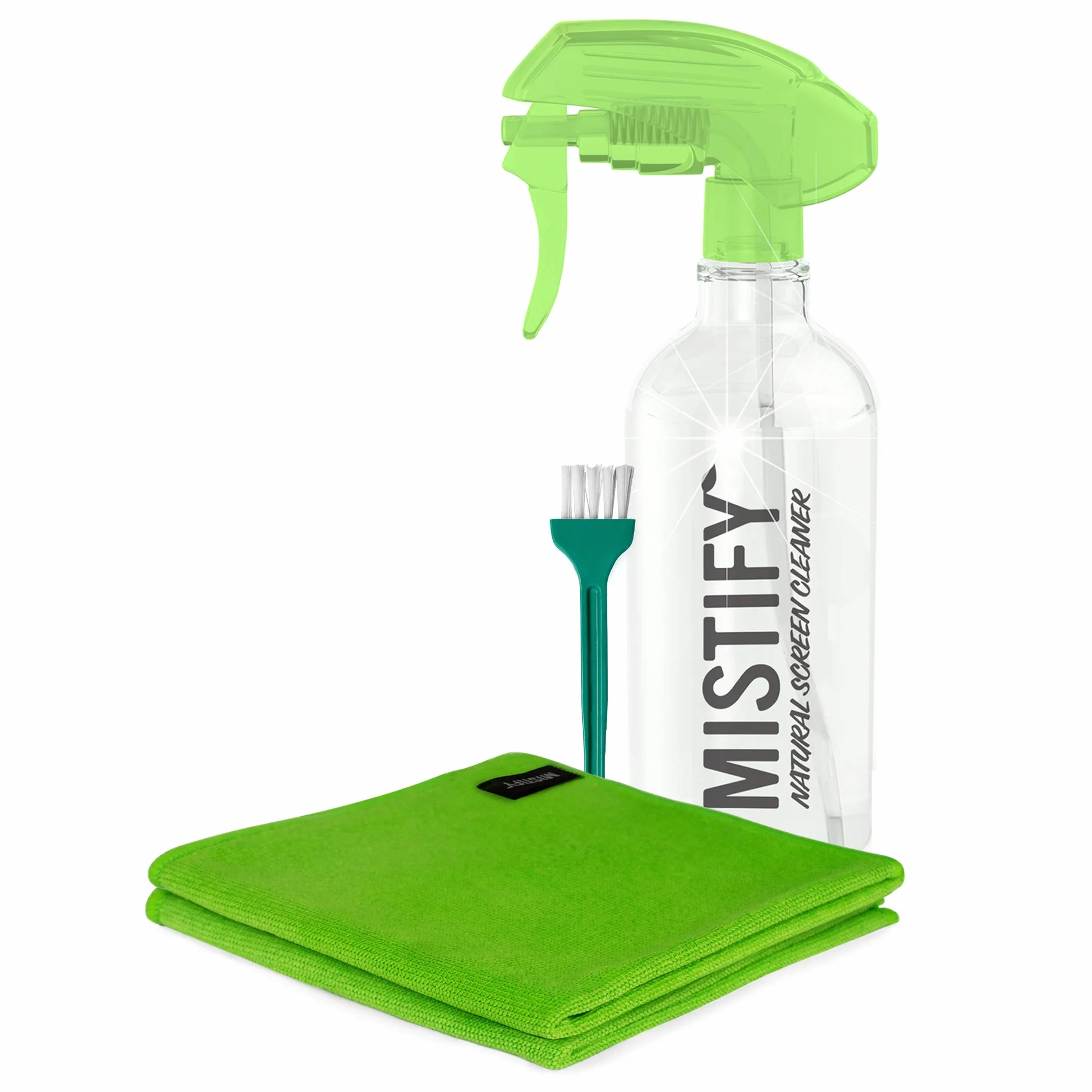 Mistify Naturalny spray do czyszczenia ekranu 500 ml zestaw z 2 ściereczkami z mikrofibry