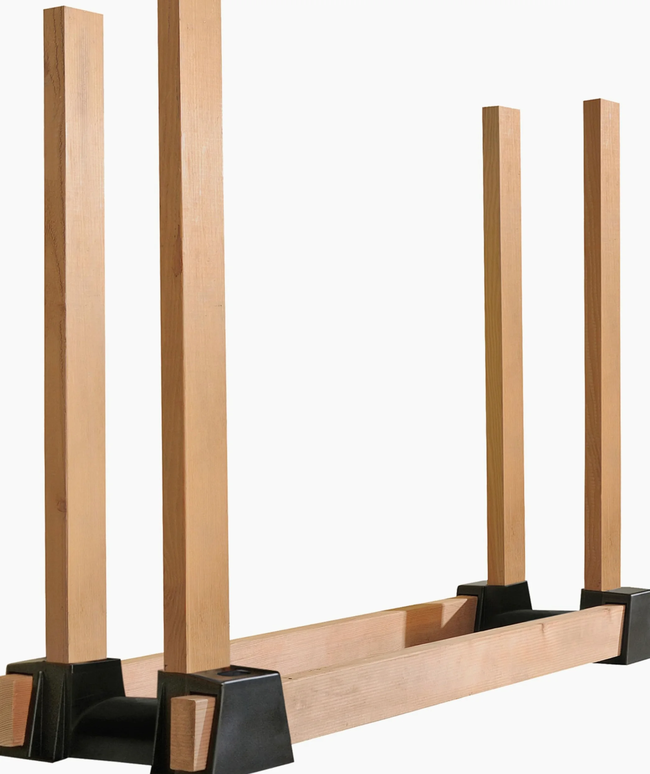 ShelterLogic Stojak na drwal drewno opałowe regulowany plastikowy uchwyt zestaw, czarny, 14 cm x 38 cm x 25 cm