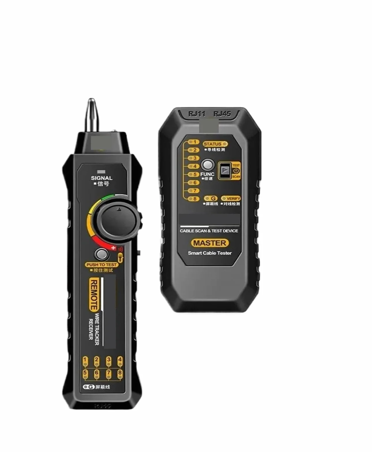 Inteligentny tester kabli sieciowych RJ45 RJ11, LAN, lokalizator przewodów, odbiornik, narzędzie elektryczne do naprawy sieci Testy transmisji(Standard version)