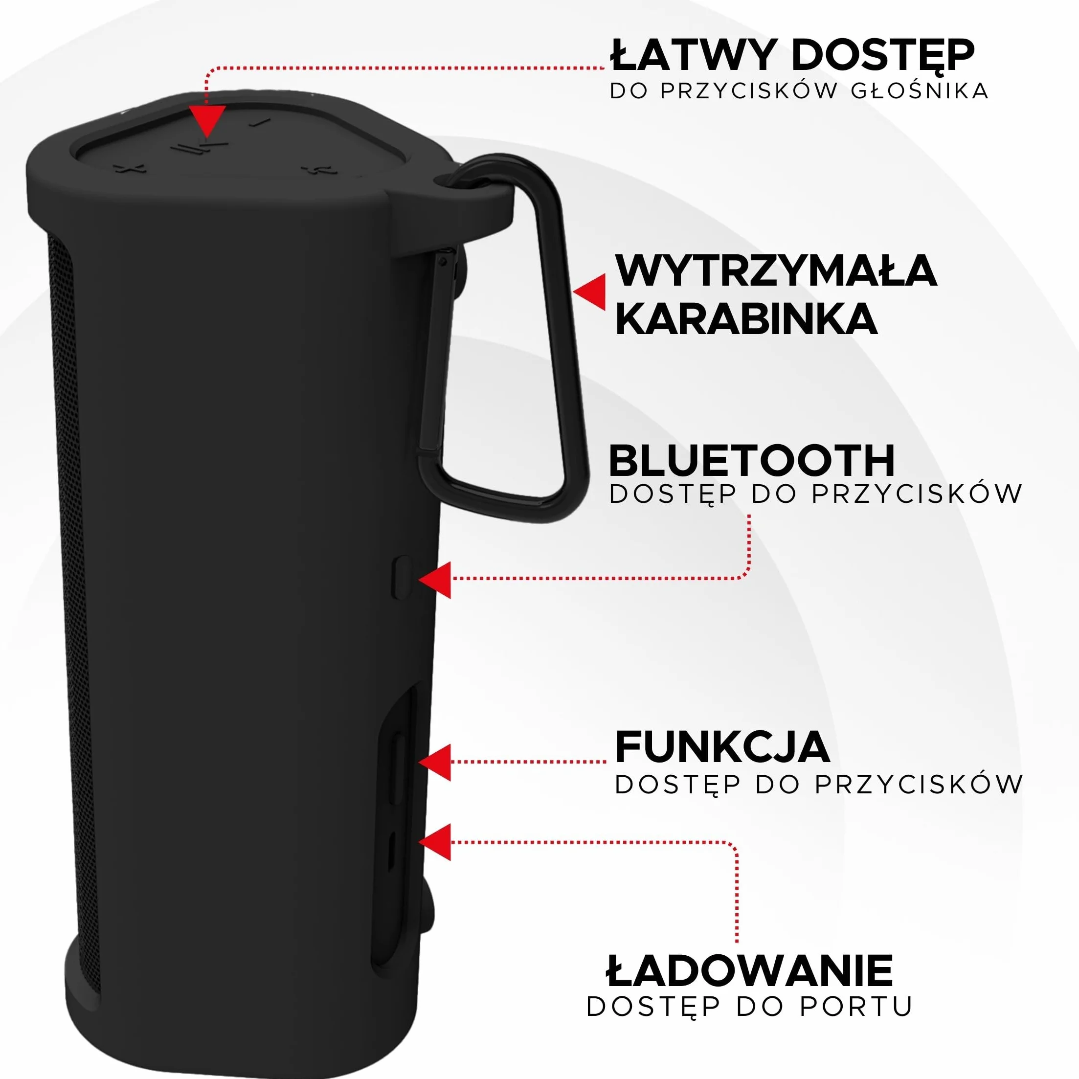 Silikonowe Etui Ochronne do Sonos Roam 2 Czarny Bluetooth
