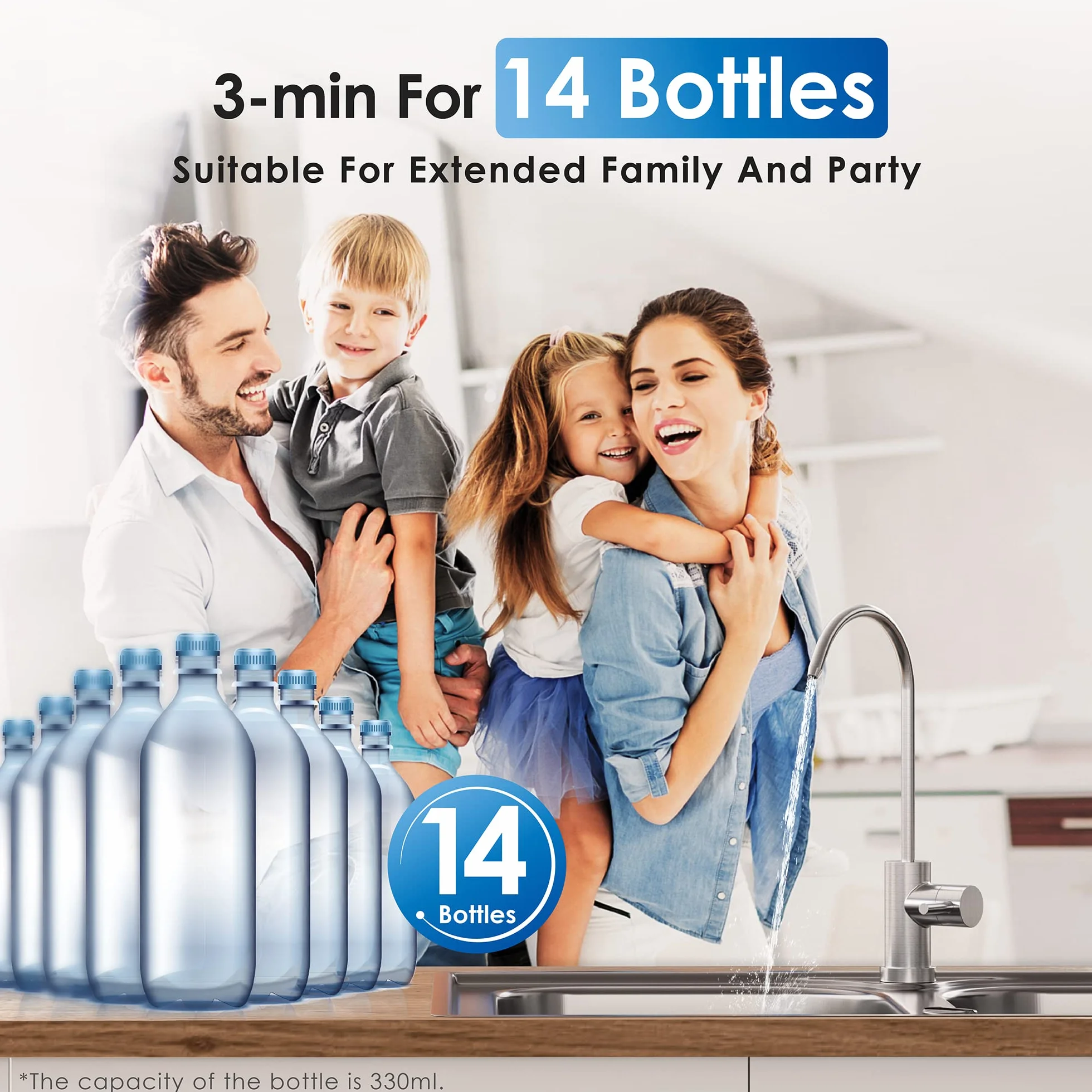 Waterdrop RO System Filtracji Wody z Odwróconą Osmozą, 2271 Litrów, Czysty do Odpływu 2:1, Bezzbiornikowy, Inteligentny Panel, Kompozytowy Wielostopniowy, Atest FCC, USA Tech, Kran na Bazie Szczotkowanego Niklu, WD-G2P600-W