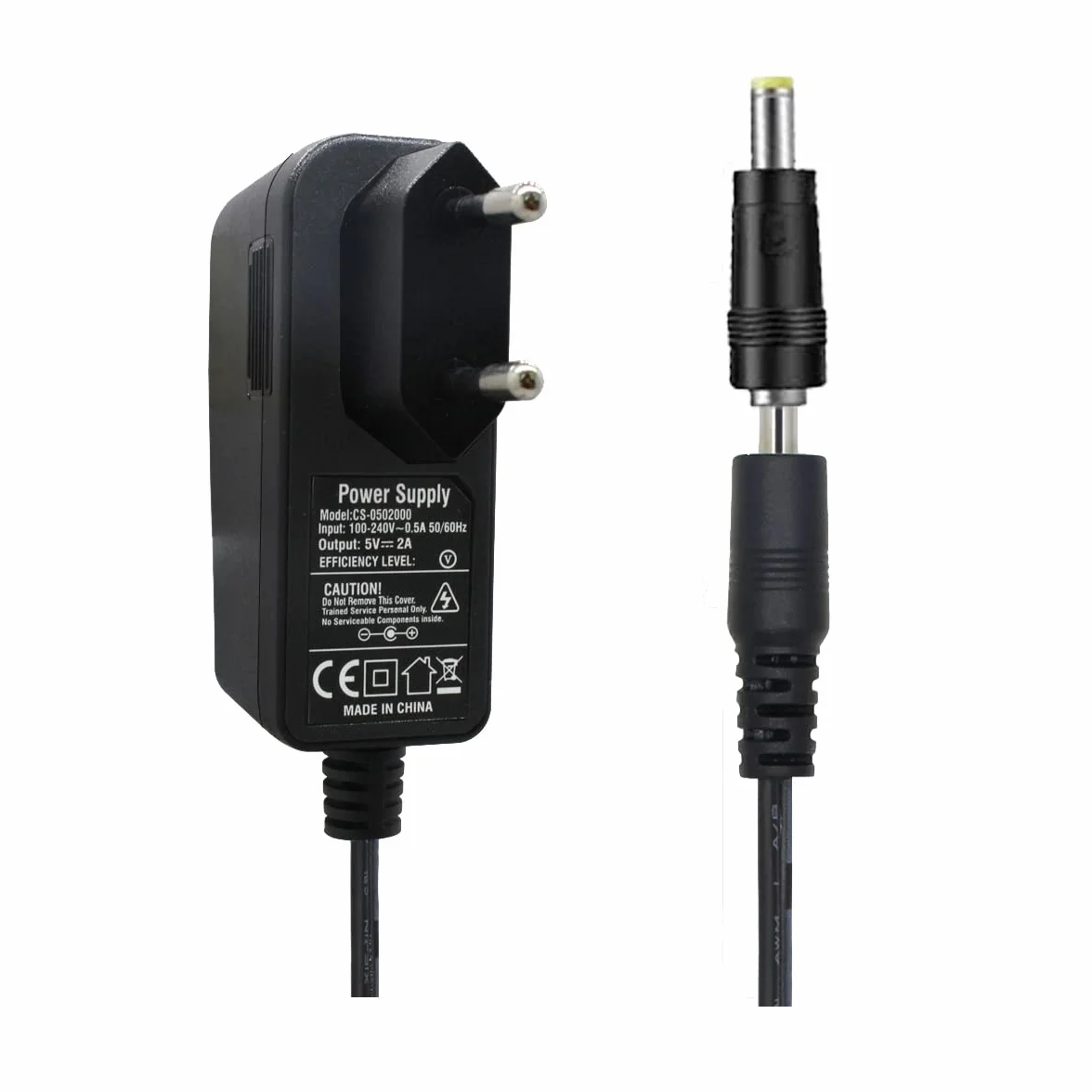 Zasilacz AC na DC 5V 2A 3,5 mm x 1,35 mm ze złączem 5,5 mm x 2,1 mm