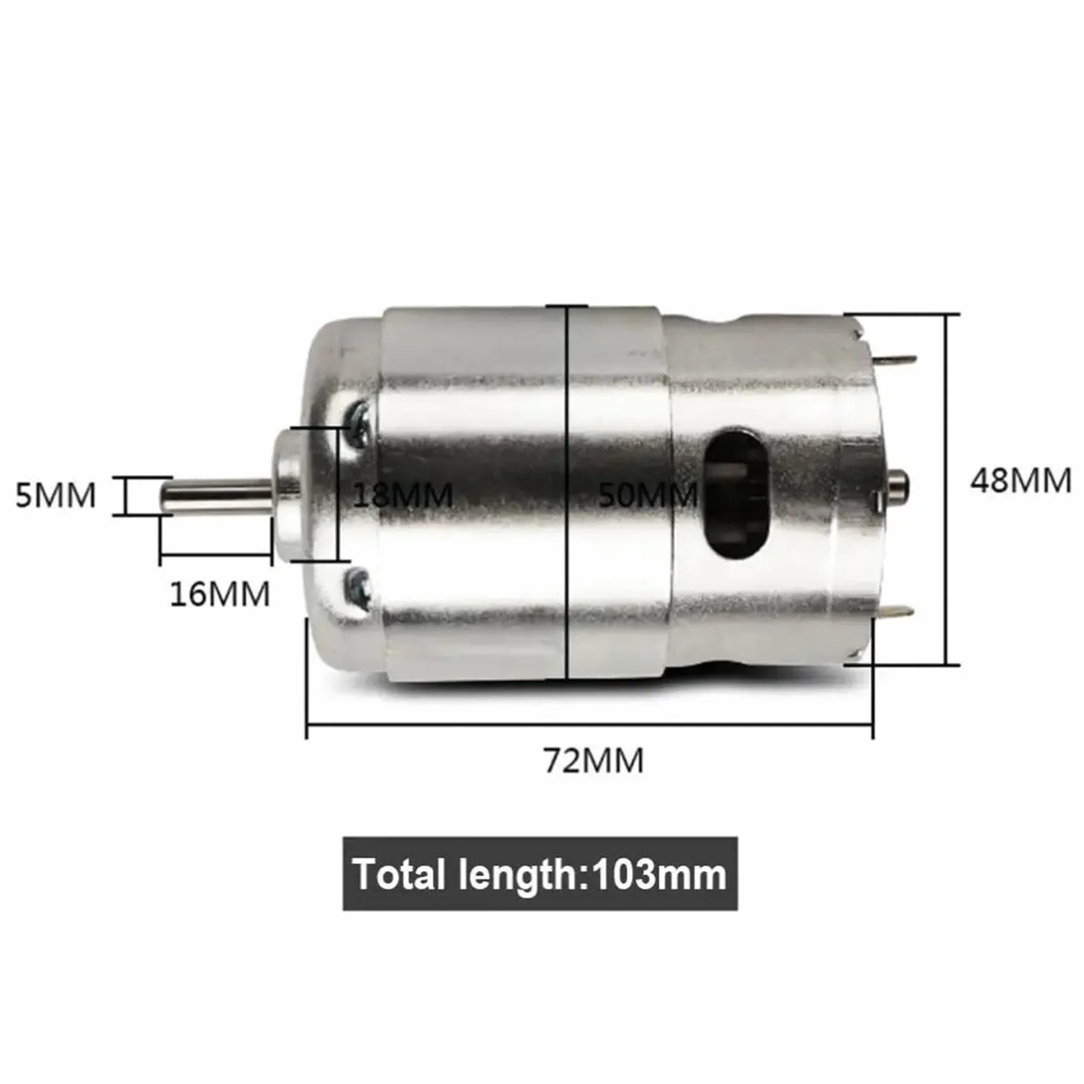 Silnik prądu stałego 775 795 895 12-26 V, wysoki moment obrotowy, łopatki wentylatora z łożyskami kulkowymi do modeli samochodów, małe wiertło (12 V 895 3000 obr./min)