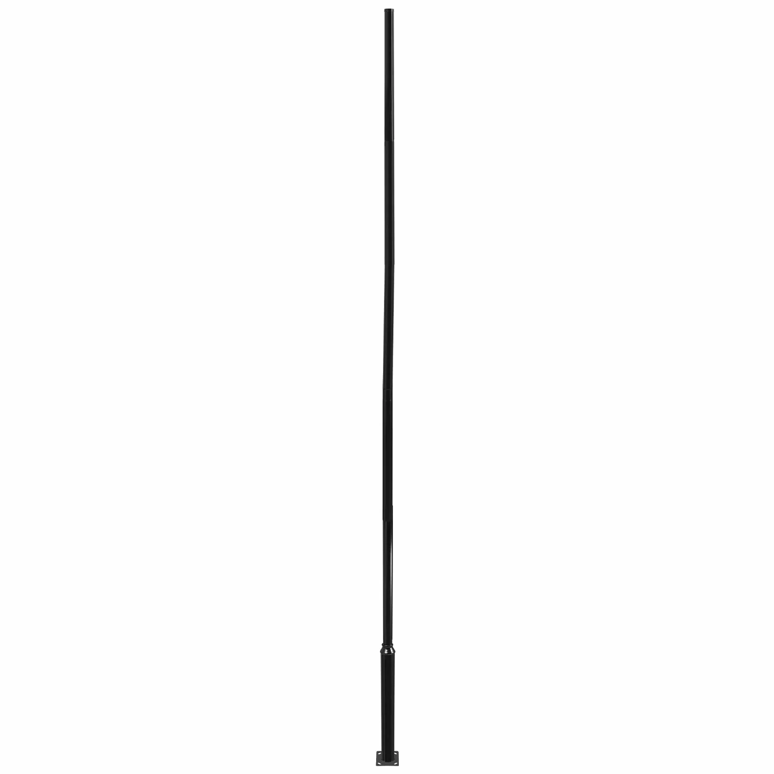 Lampa masztowa, 6 m, maszt na latarnię uliczną, nośność 100 kg, dzielony maszt na latarnię uliczną, nadaje się do użytku na ulicy, do ogrodu, na podwórko, czarna