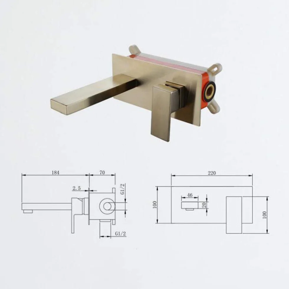 Nowoczesne Kwadratowe, Podtynkowe, Naścienne Baterie Wannowe, Dwuczęściowe, Baterie Zlewozmywakowe, Baterie Umywalkowe Łazienka, Baterie Umywalkowe Ciepłe i Zimne, Jednouchwytowe, Bateria Ścien