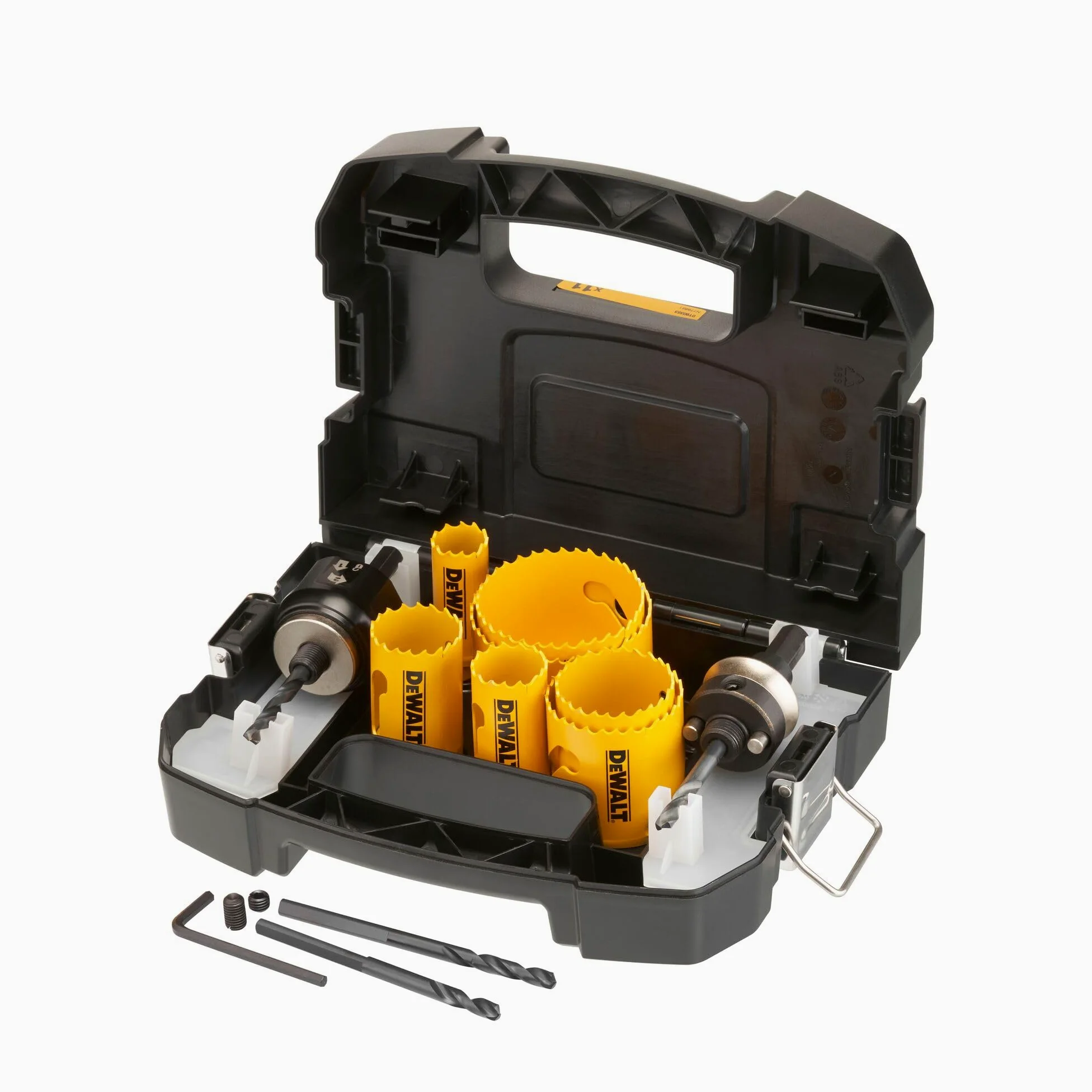 DEWALT 11-częściowy zestaw otwornic Bi-Metal Extreme, uniwersalny zestaw (cięcie ze stali HSS do cięcia w drewnie, metalu i tworzywie sztucznym, agresywne wzornictwo zębów, do dużej grubości