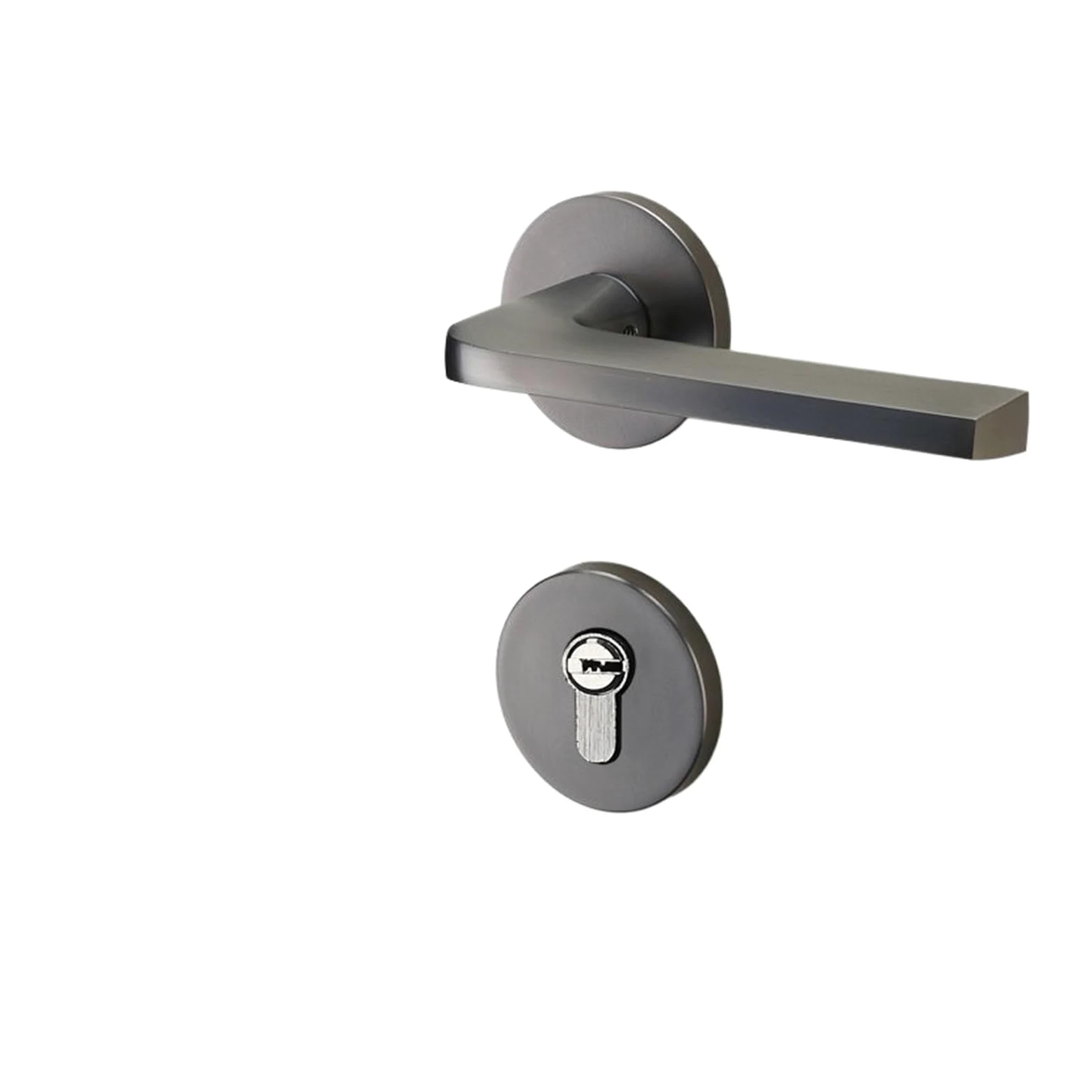 Szary chiński styl magnetyczny cichy zamek do drzwi sypialnia uchwyt | Sypialnia chiński styl magnetyczny cichy uchwyt szary (D szary magnetyczny 35-50 mm)