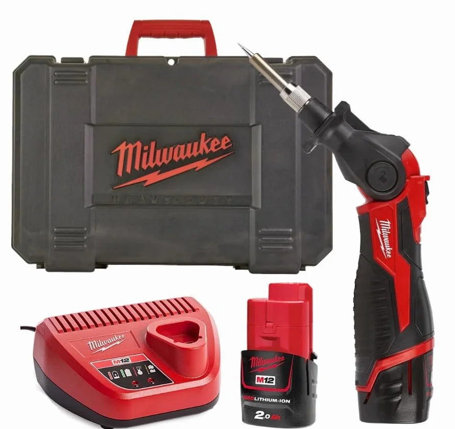 Milwaukee Lutownica Akumulatorowa, Czerwony/Srebrny, 2Ah