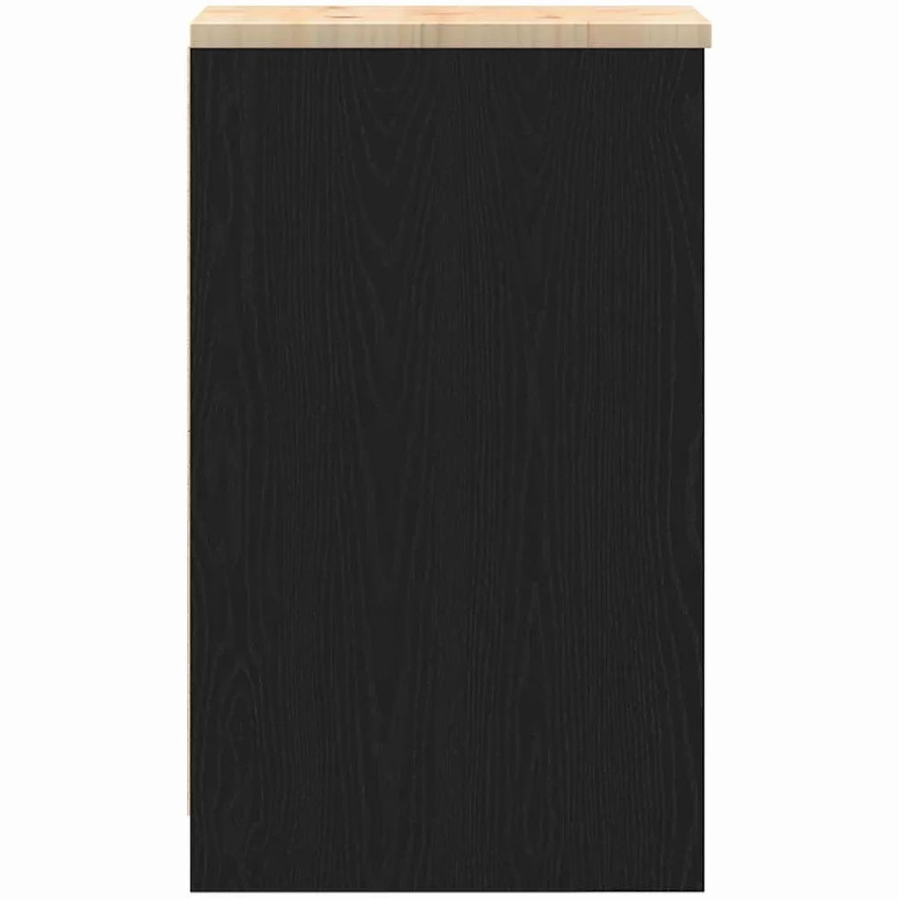vidaXL Garażowa szafka do przechowywania Czarna 30x51x85 cm, szafka, szafka narzędziowa, szafka dolna, szafka garażowa, szafka do przechowywania