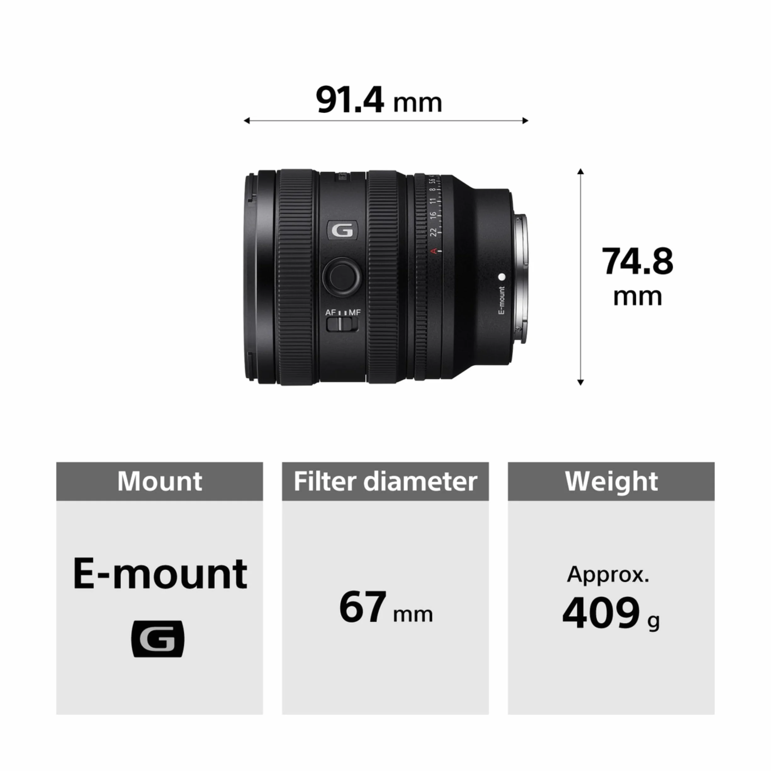 Sony FE 16-25 mm f/2,8 G Obiektyw szerokokątny z zoomem Pełnoklatkowy SEL1625G