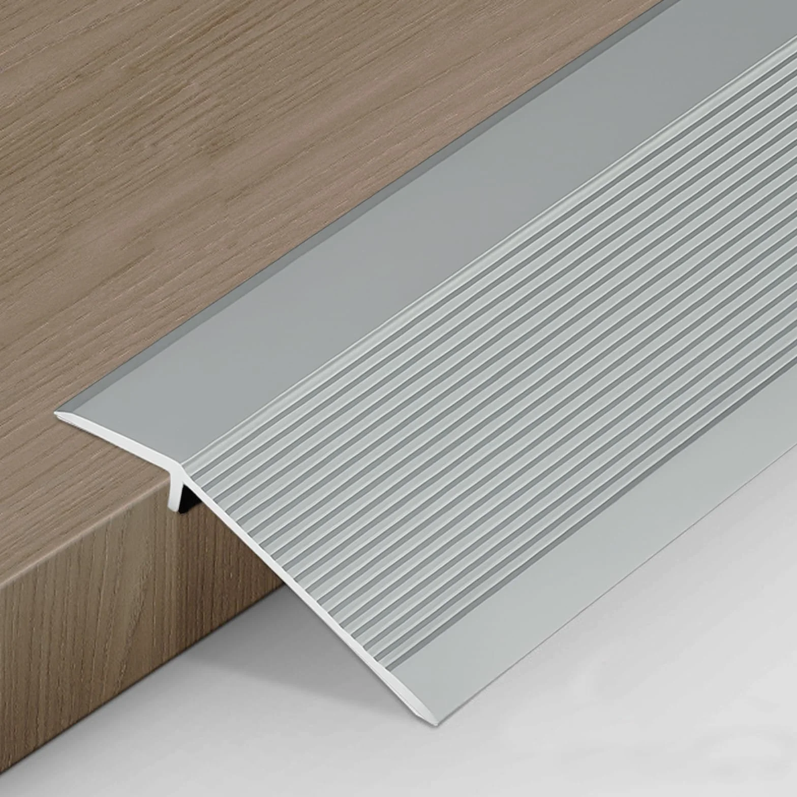 aluminiowe listwy przejściowe podłogowe, 0,9m x 10cm Samoprzylepne profilowane listwy przejściowe z regulacją wysokości 8-40 mm, listwy przejściowe podłogowe do laminatu, płytek, drewna