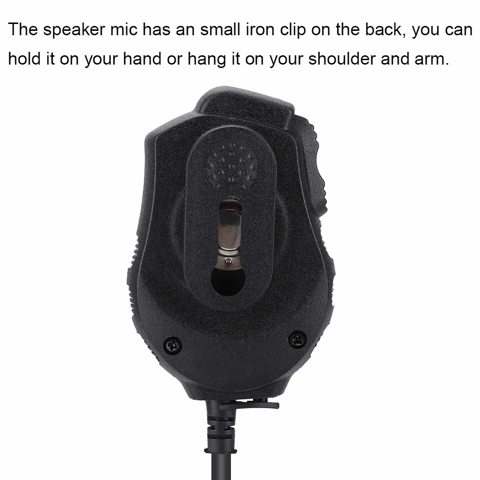 Mikrofon głośnikowy Walkie Talkie, ręczny mikrofon głośnikowy MiNi z podwójnym mikrofonem PTT do serii UV-82 Walkie Talkie, Radio
