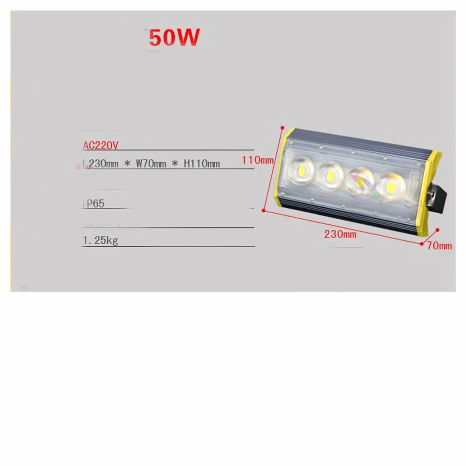 Lampy solarne zewnętrzne, Lampa projektorowa dużej mocy Jasna lampa LED do oświetlenia ogrodu(Giallo)
