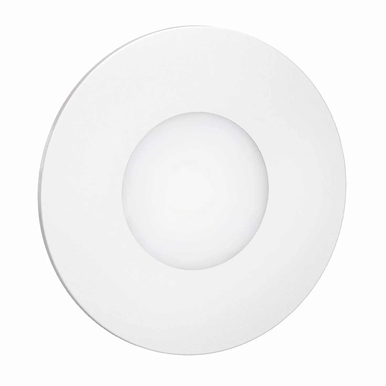 ledscom.de 10 Lampa schodowa LED/wpuszczana lampa ścienna FEX do użytku wewnątrz i na zewnątrz, okrągła, Ø 85 mm, ciepła biel