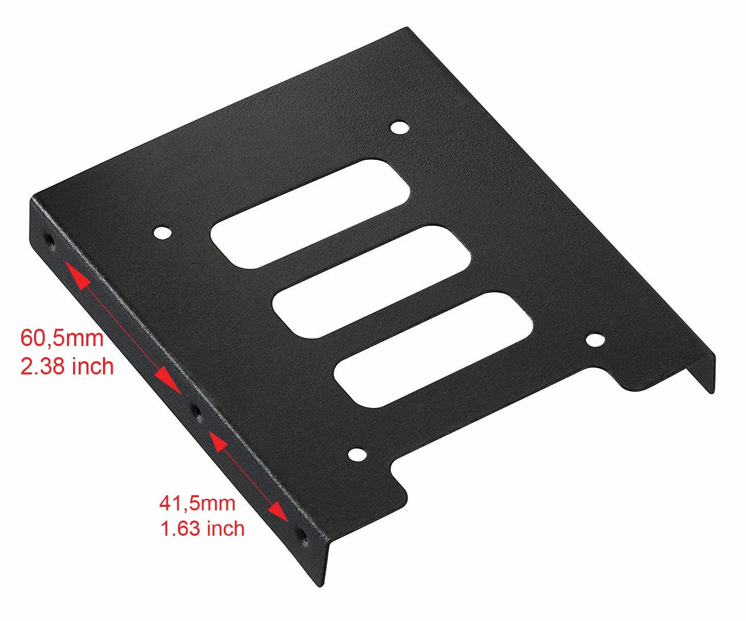 TRIXES Czarny metalowy wewnętrzny zestaw montażowy do 2,5-calowych dysków SSD i 3,5-calowych dysków twardych