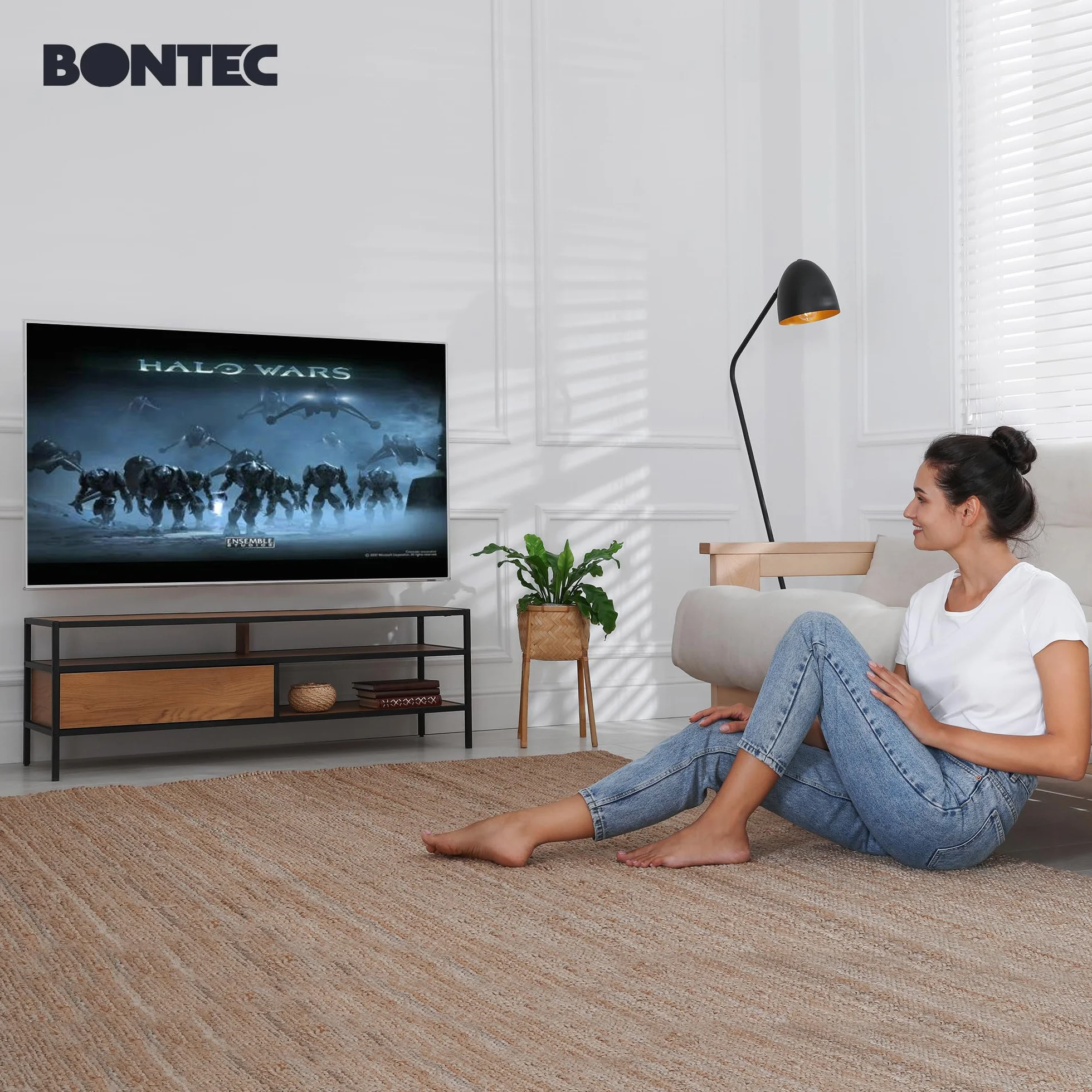 BONTEC Uchwyt Ścienny do Telewizora 23–70'' LED LCD OLED, Full Motion, VESA 400x400, 45 kg
