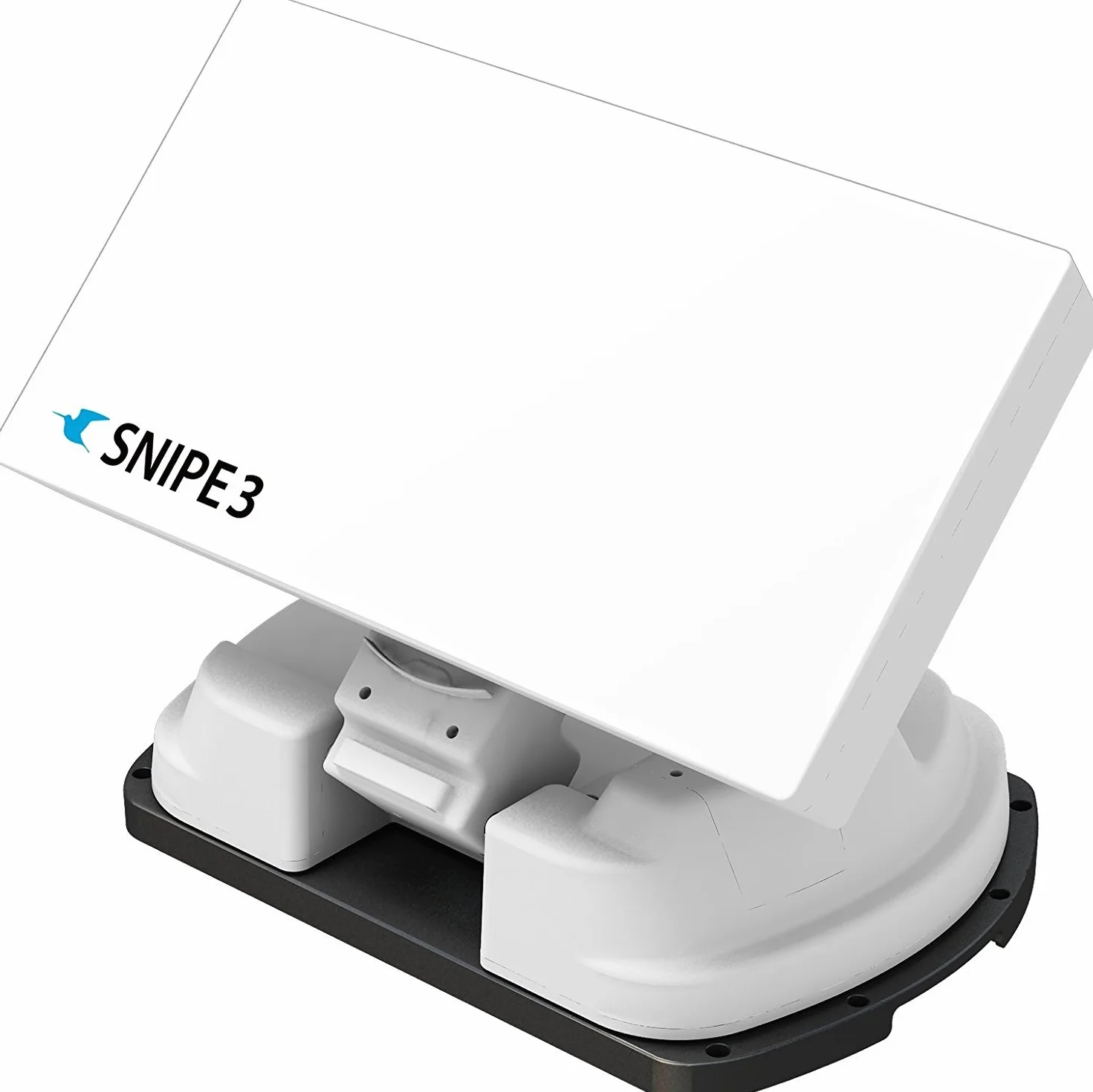 Selfsat Snipe V3 Pojedyncza biała w pełni automatyczna antena satelitarna - biała linia, 75 omów