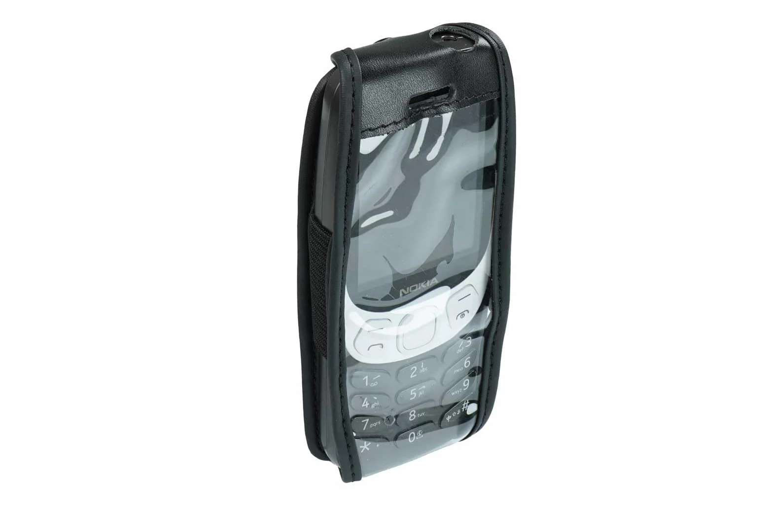 Skórzane etui z klipsem do paska kompatybilne z Nokia 3210 (2024) czarne