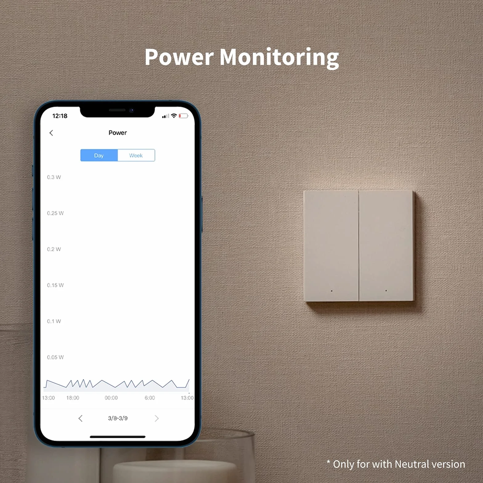 Aqara Inteligentny Przełącznik ścienny H1 (bez przewodu nautralnego, z podwójnym przełącznikiem), Wymaga Zigbee 3.0, HUB OD AQARA, Kompatybilny z HomeKit, Alexa, Asystent Google, IFTTT