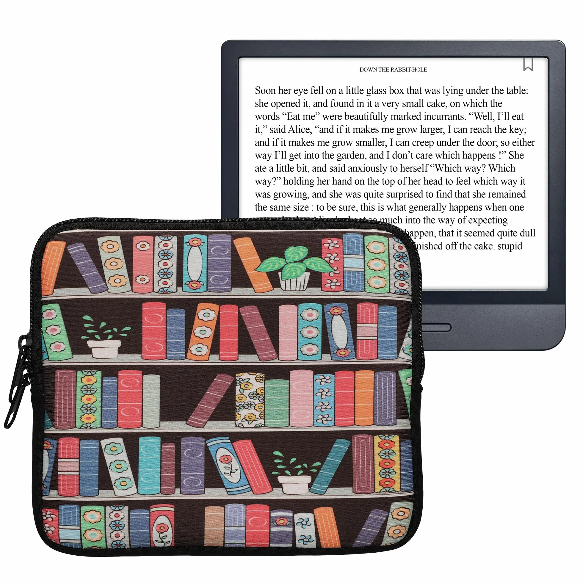 kwmobile Uniwersalny pokrowiec na czytnik e-booków etui neoprenowe niebieski/zielony/różowy