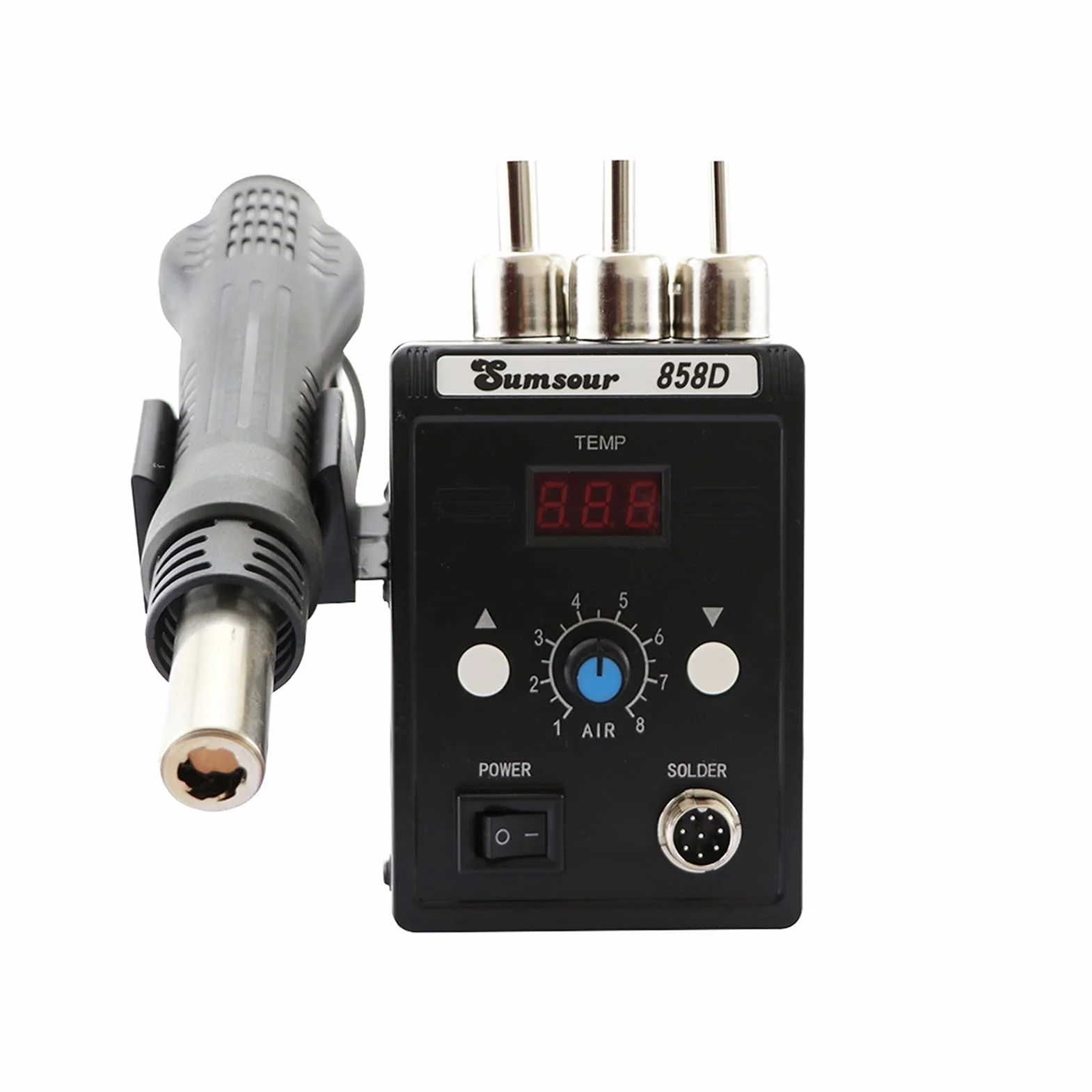 Stacja Lutownicza 85. 8D 700W 110V / 220V Pistolet na gorące powietrze PROWADZONY Cyfrowy lutownicy Desoldering BGA ESD Gun ciepła lutowane Stacja lutownicza Narzędzia spawalnicze Naprawy(SET-2)