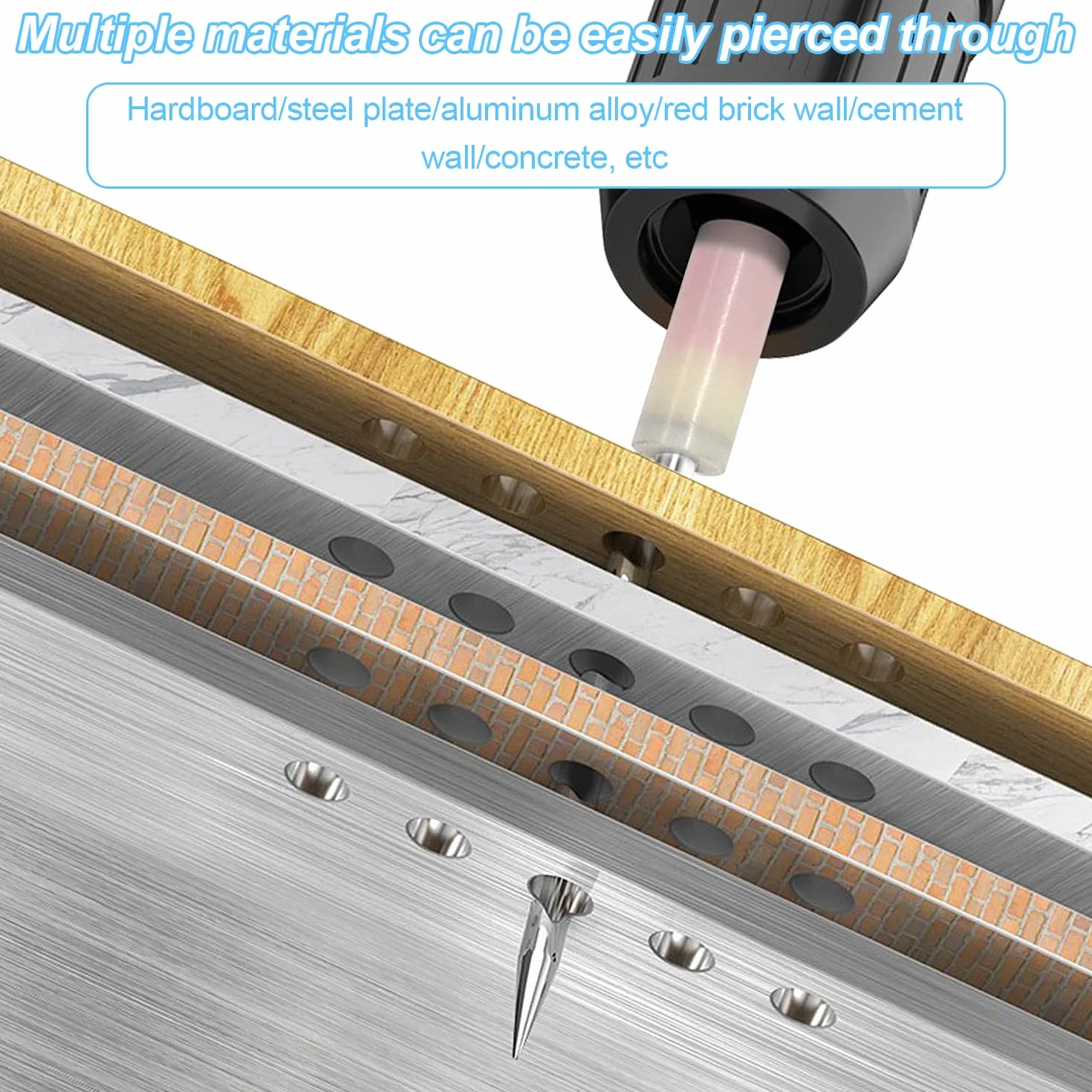 400 sztuk gwoździ do pistoletu do paznokci, 7,3 mm, mini gwoździe stalowe, pistolet do paznokci na sprężone powietrze, gwoździe stalowe, gwoździe do przebijania betonu, mocowanie i naprawa sufitów,