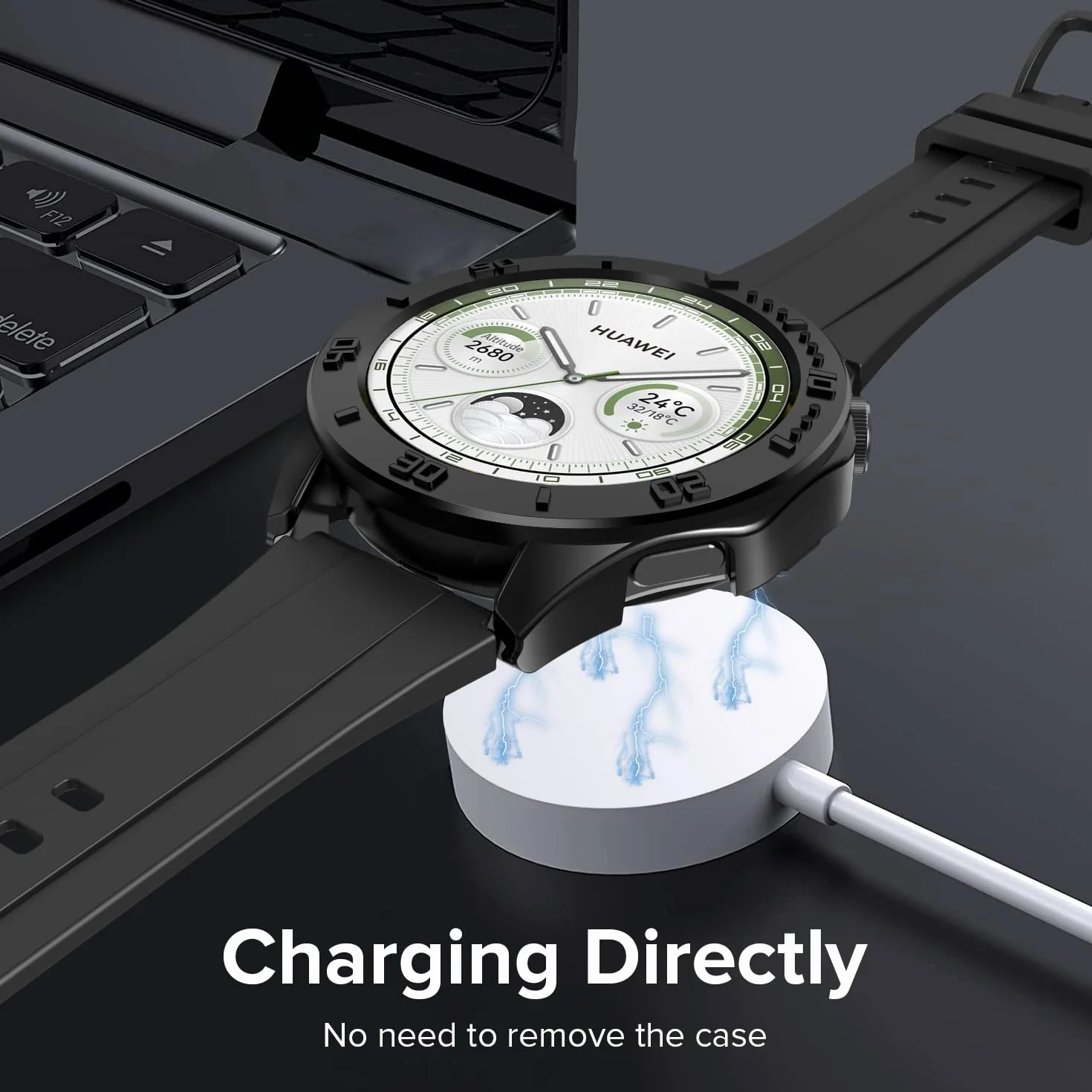 ivoler 3 Pack Hard PC Case do Huawei Watch GT 4 46mm, Ochrona wojskowa Odporny na wstrząsy futerał ochronny Ultra cienki odporny na zarysowania zderzak etui, 2 przezroczyste + 1 czarny