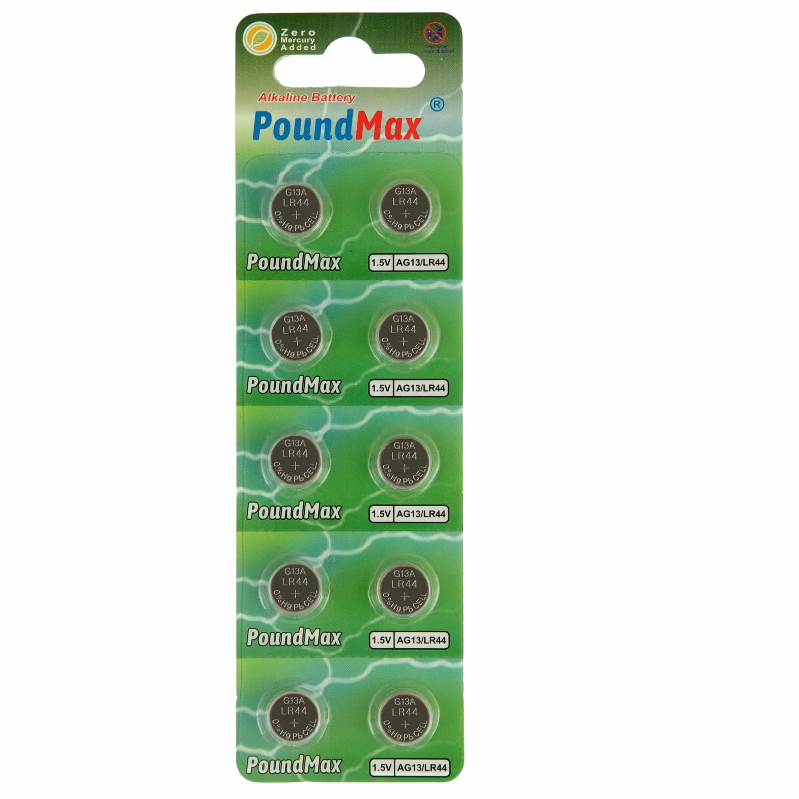 PoundMax AG13 LR44 1,5 V alkaliczna bateria guzikowa