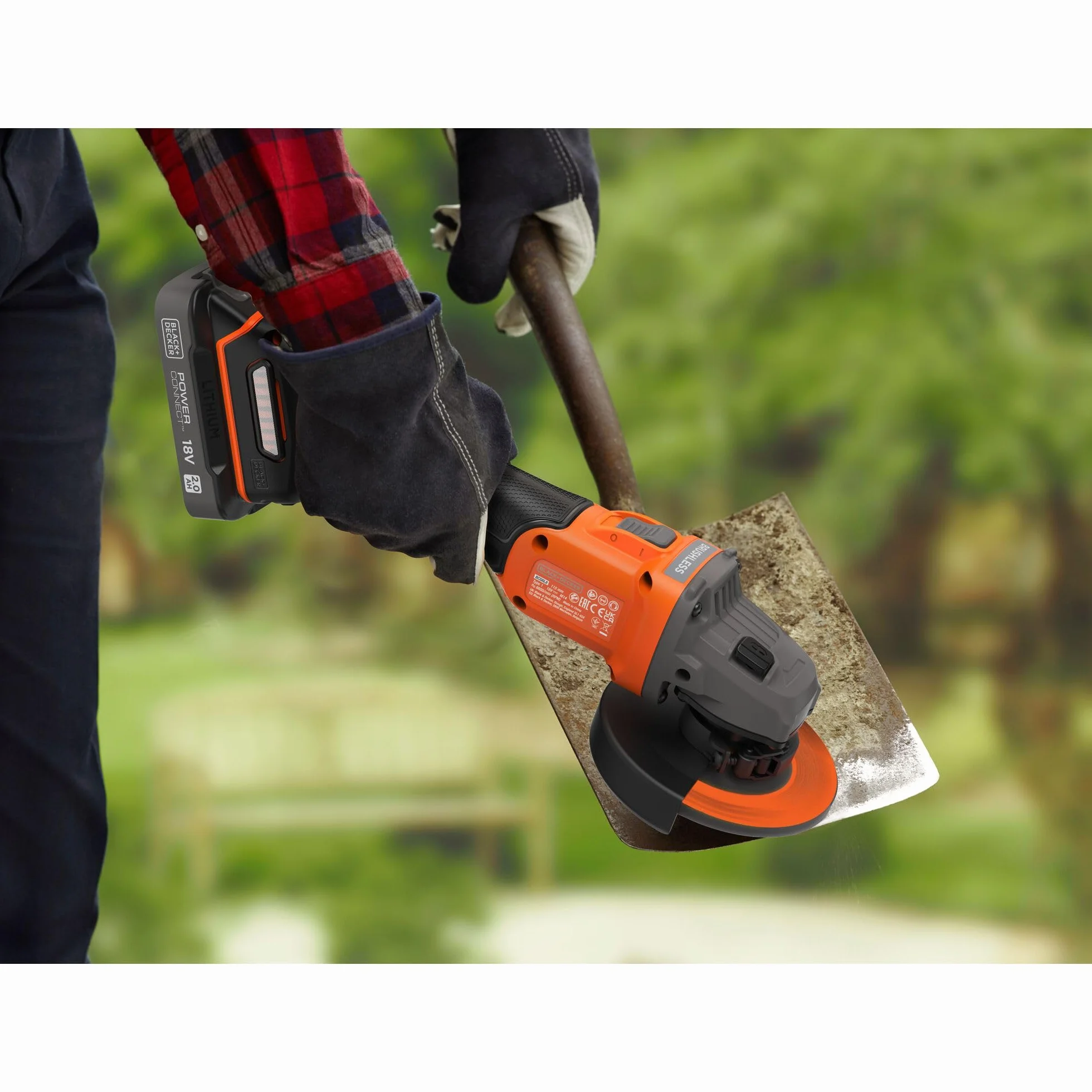 BLACK+DECKER Bezszczotkowa szlifierka akumulatorowa 18 V, 115 cm, goła, BCG6L8N-XJ
