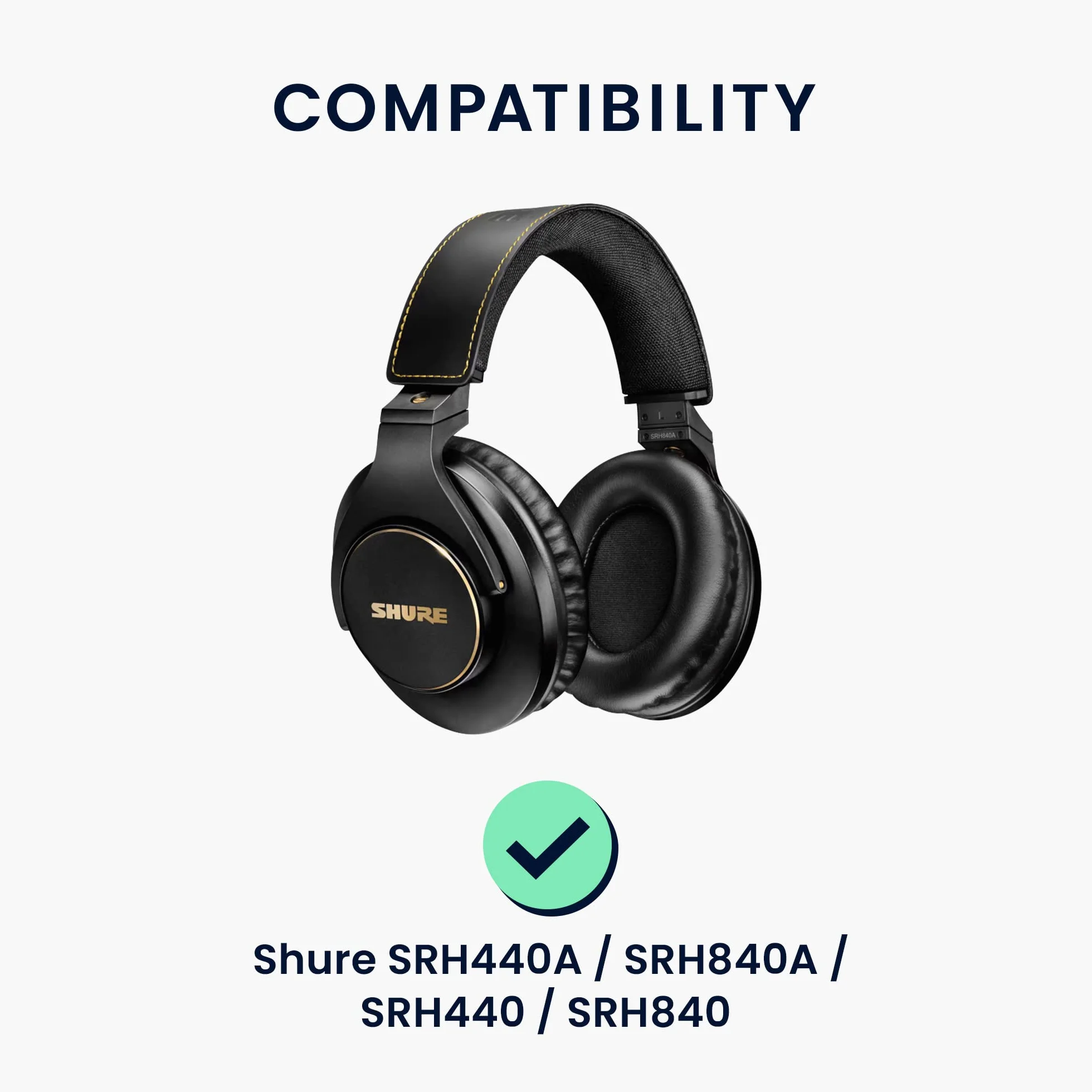 kwmobile Kabel słuchawkowy kompatybilny z Shure SRH440A / SRH840A / SRH440/SRH840 - 300 cm kabel ze złączem 3,5 mm + adapter do gniazda 6,35 mm