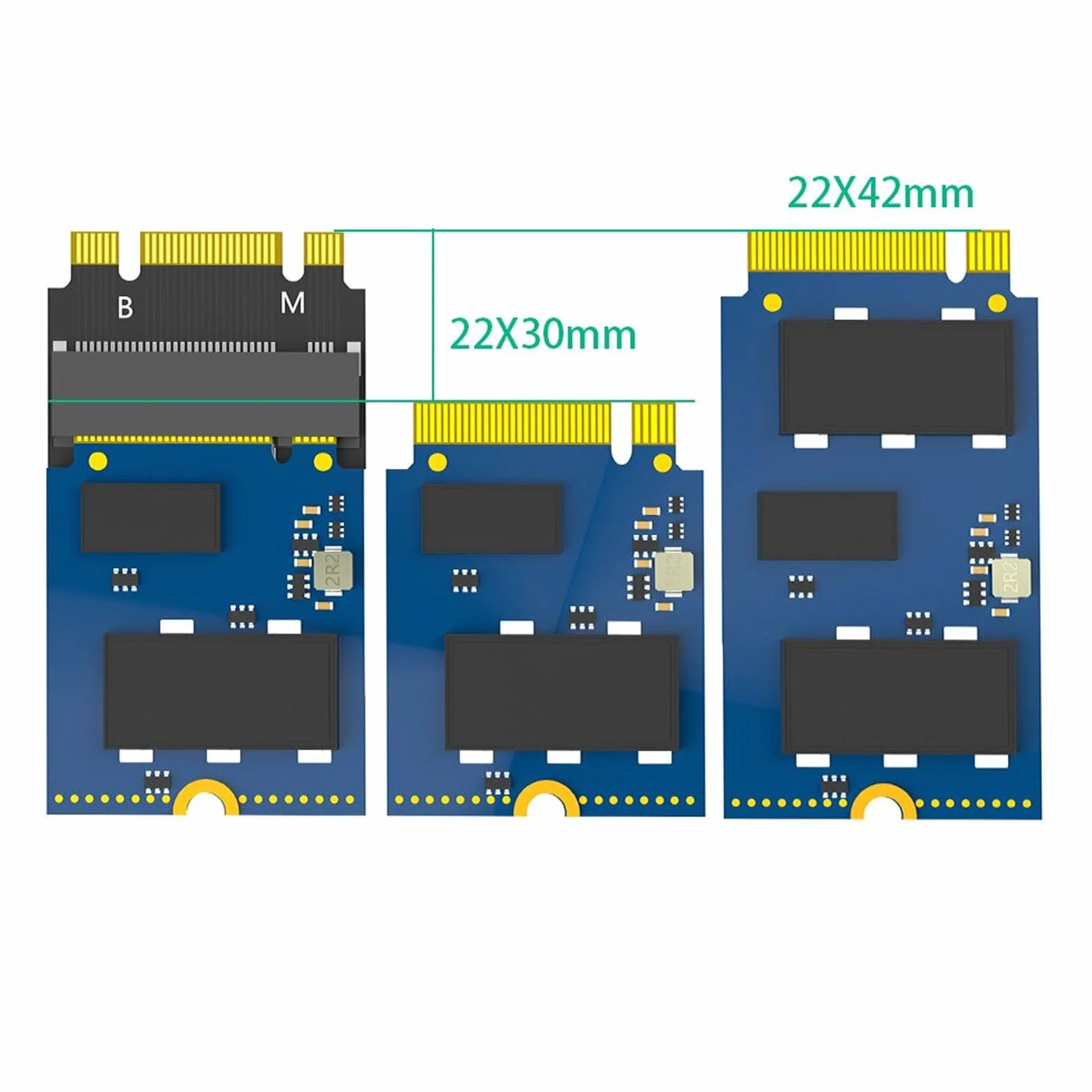 M.2 NVME Adapter M Key B M 2230 do 2242 Przedłużający Męski na żeński do ThinkPad X270 X280 T470 T480 L480 T580