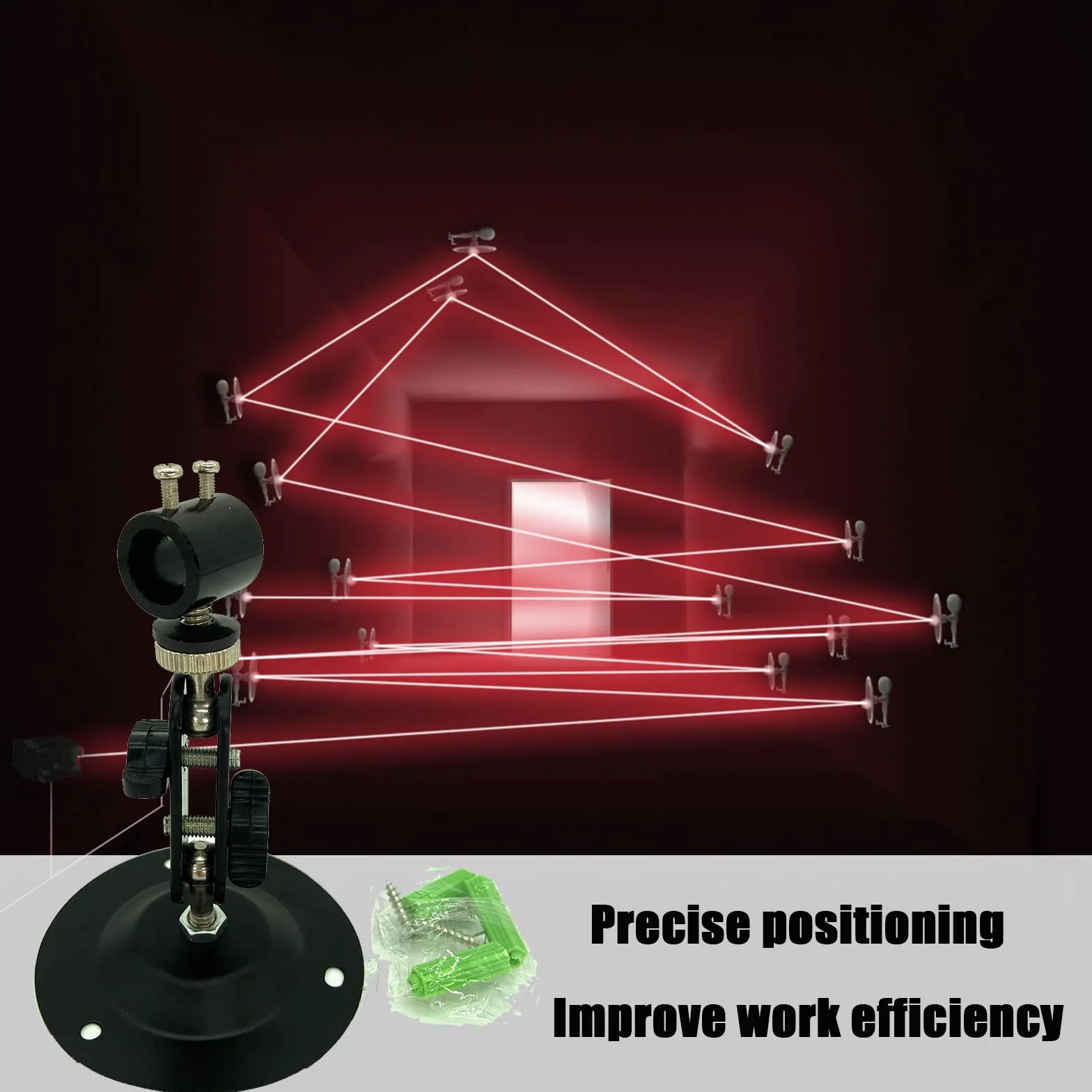 Uchwyt do pozycjonowania laserowego, uchwyt do modułu laserowego, uchwyt laserowy, regulowany 360 stopni, uchwyt pozycjonujący do modułów laserowych (12 mm) (10 sztuk)