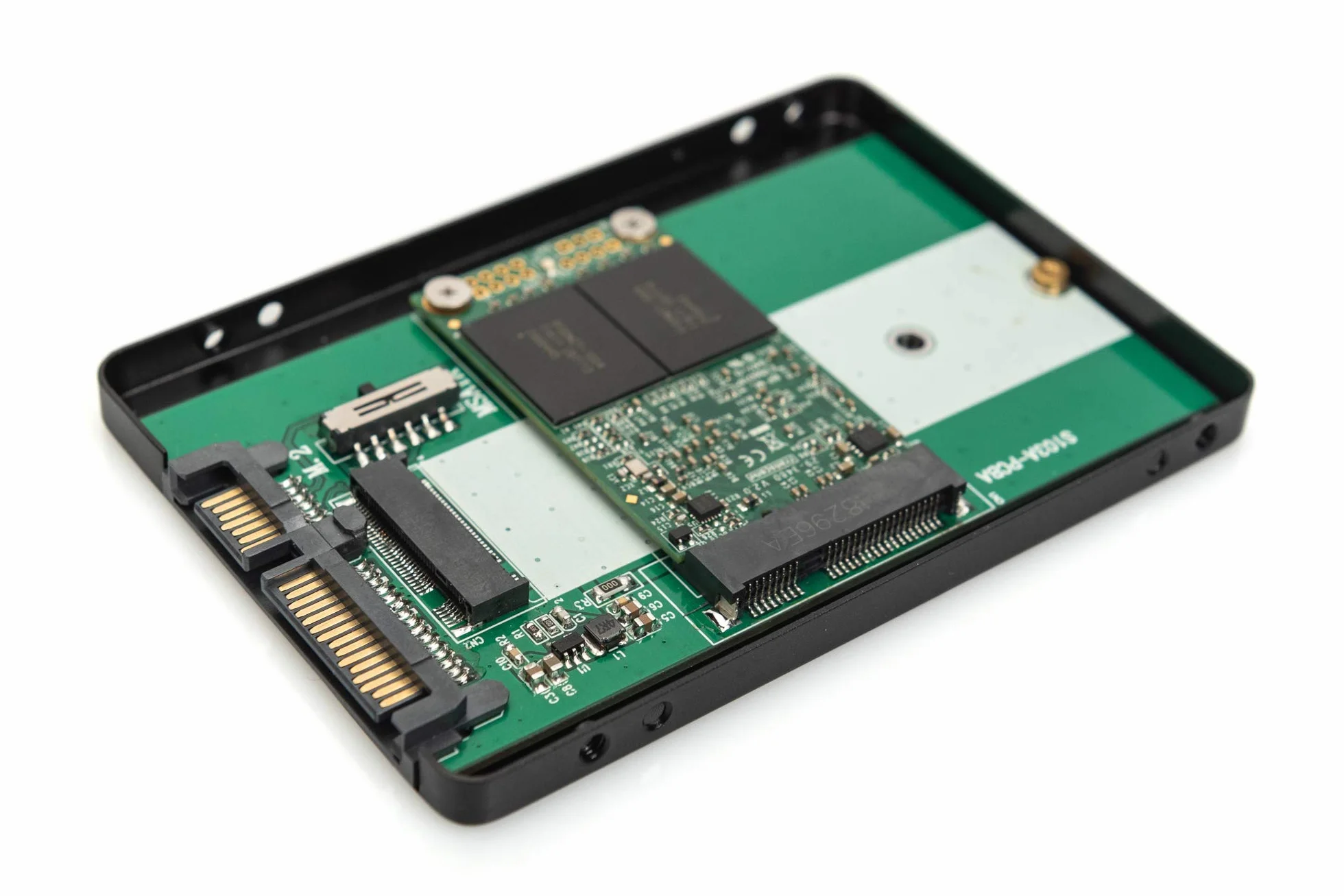 DIGITUS 2.5" adapter dysku twardego SATA do SSD M.2 mSATA SATA III 6 Gbit/s Czarny